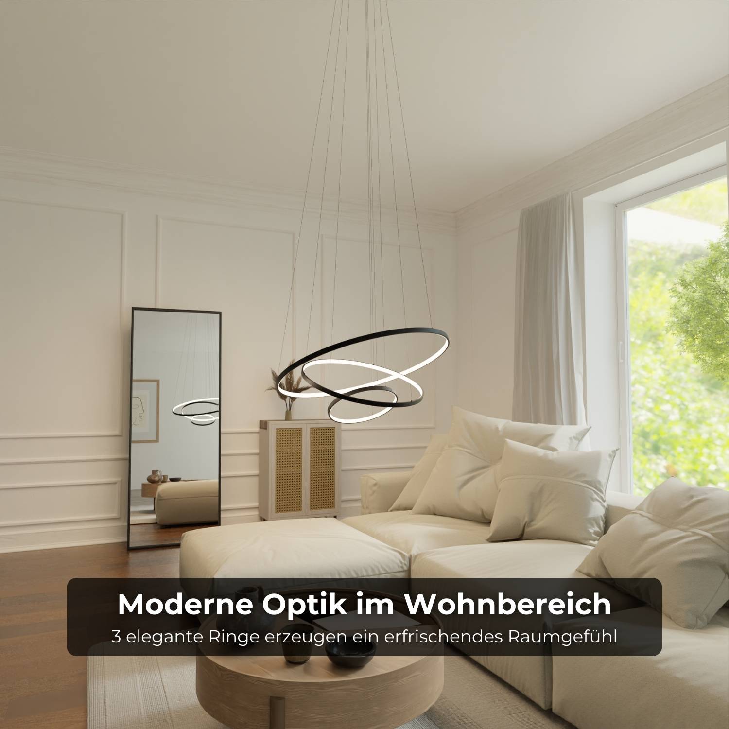 Bela Ring Pendant Light | Modern Design, Adjustable Height