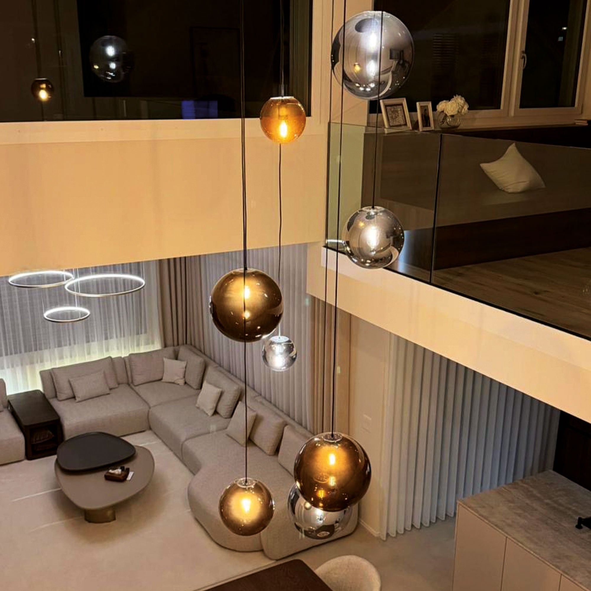 Brix Orb Modular Pendant Lamp | 8-Arm, Dimmable LED Spheres