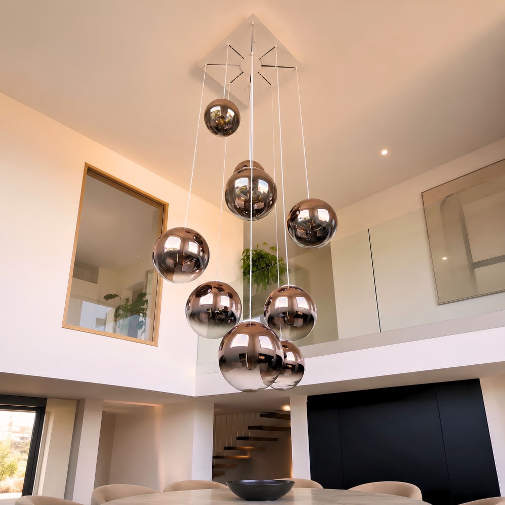 Brix Orb Modular Pendant Lamp | 8-Arm, Dimmable LED Spheres