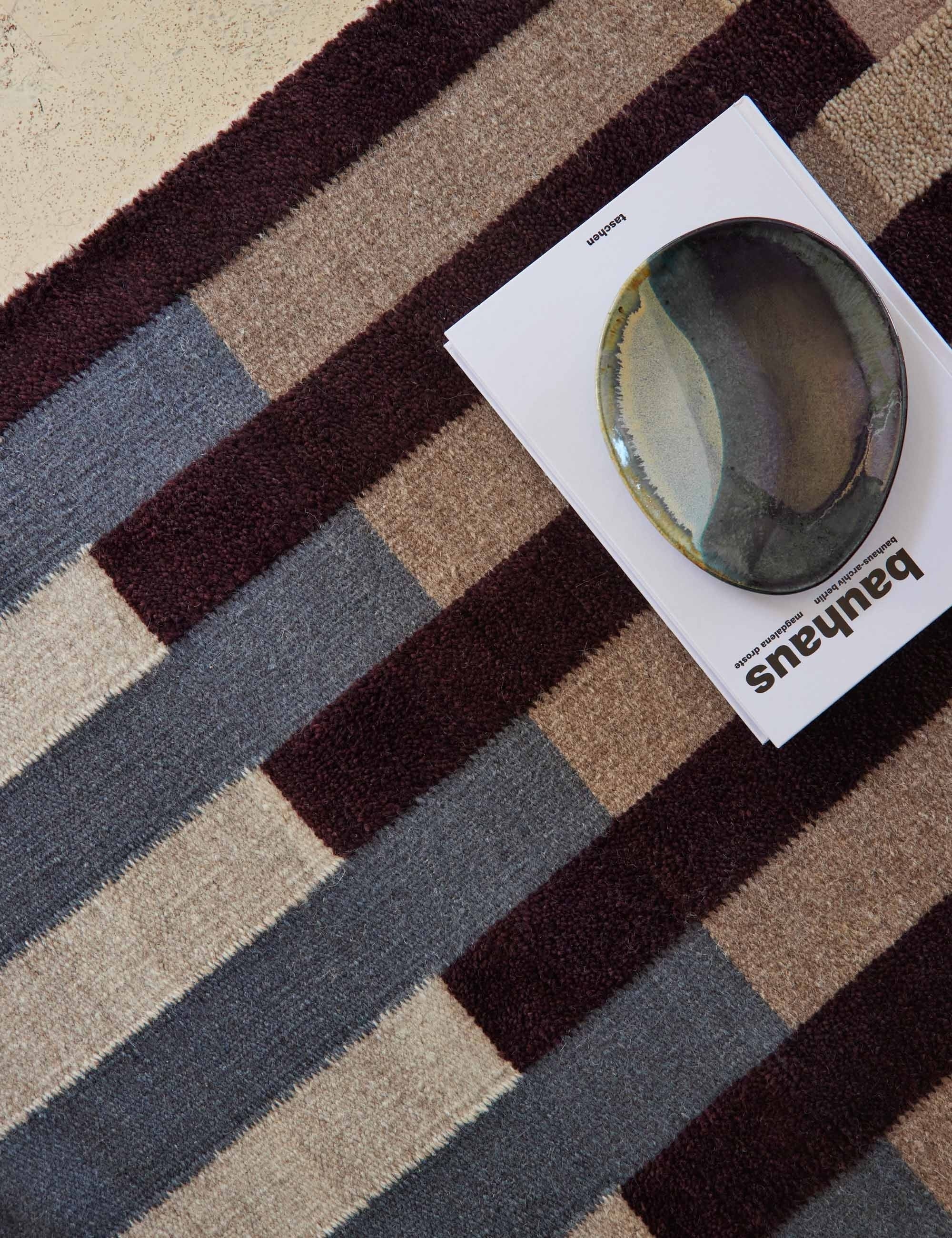 Bello Hand-Knotted Wool Rug | Geometric Design, High-Low Texture