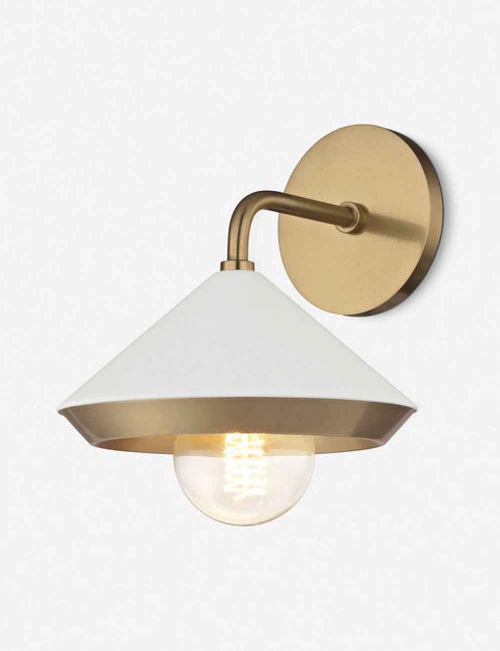 Pavo Sconce | Conical Shade, Old Bronze Hardware