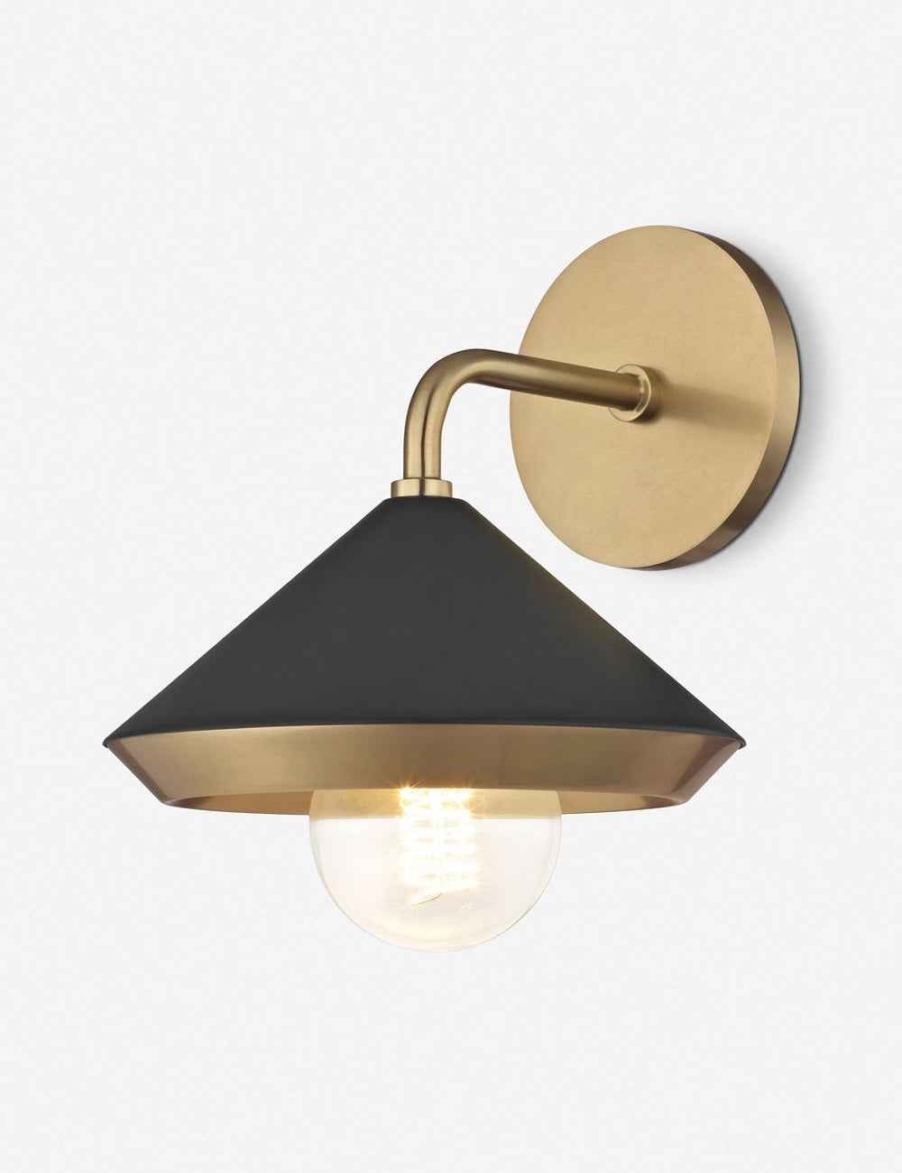 Pavo Sconce | Conical Shade, Old Bronze Hardware