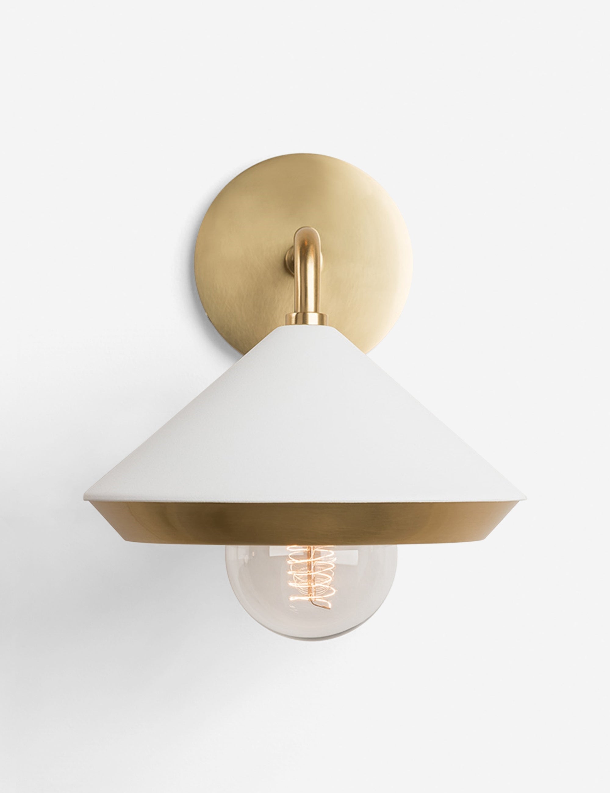 Pavo Sconce | Conical Shade, Old Bronze Hardware