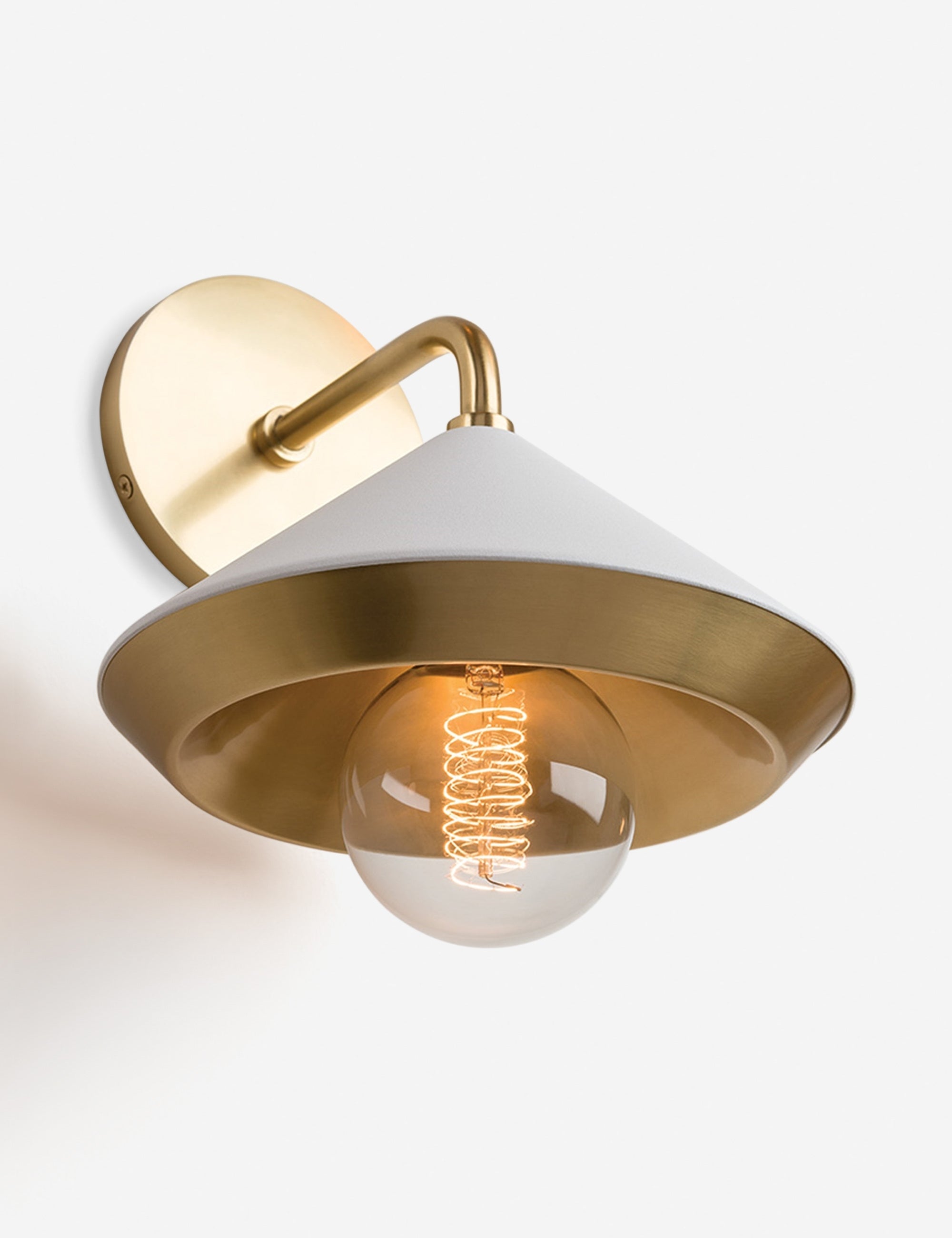 Pavo Sconce | Conical Shade, Old Bronze Hardware