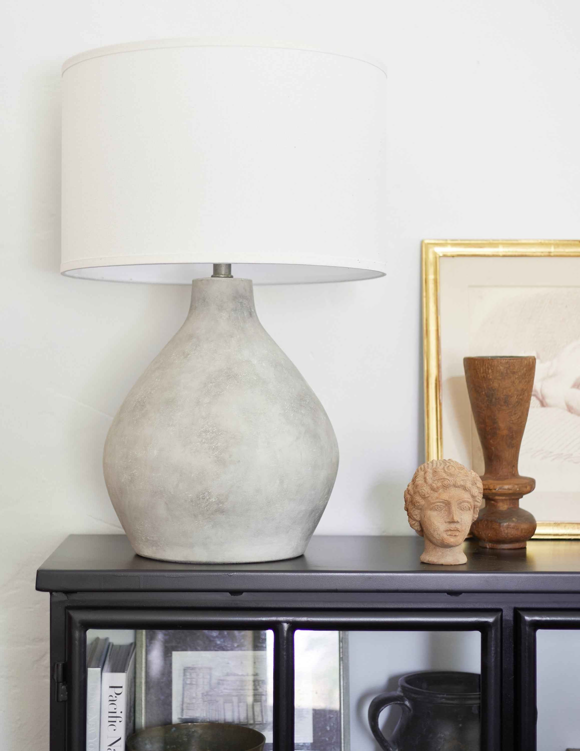 Luma Table Lamp | Organic Pebble Design, Curved Base