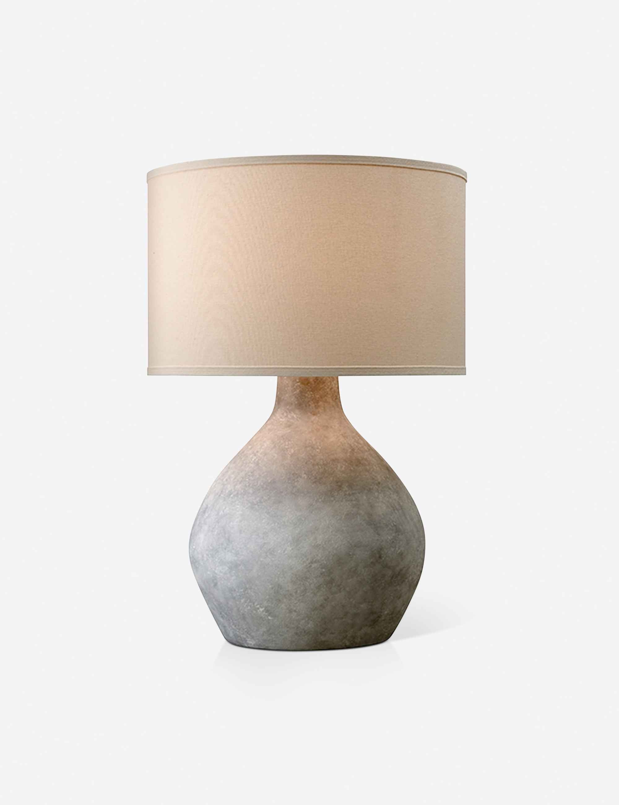 Luma Table Lamp | Organic Pebble Design, Curved Base