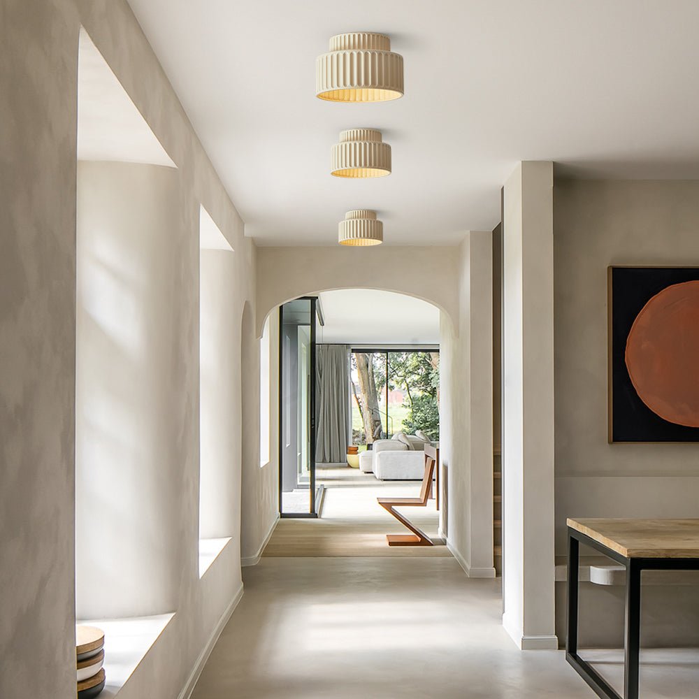 Bela Compacte Plafondlamp | Duurzaam Hars, Retro Ontwerp