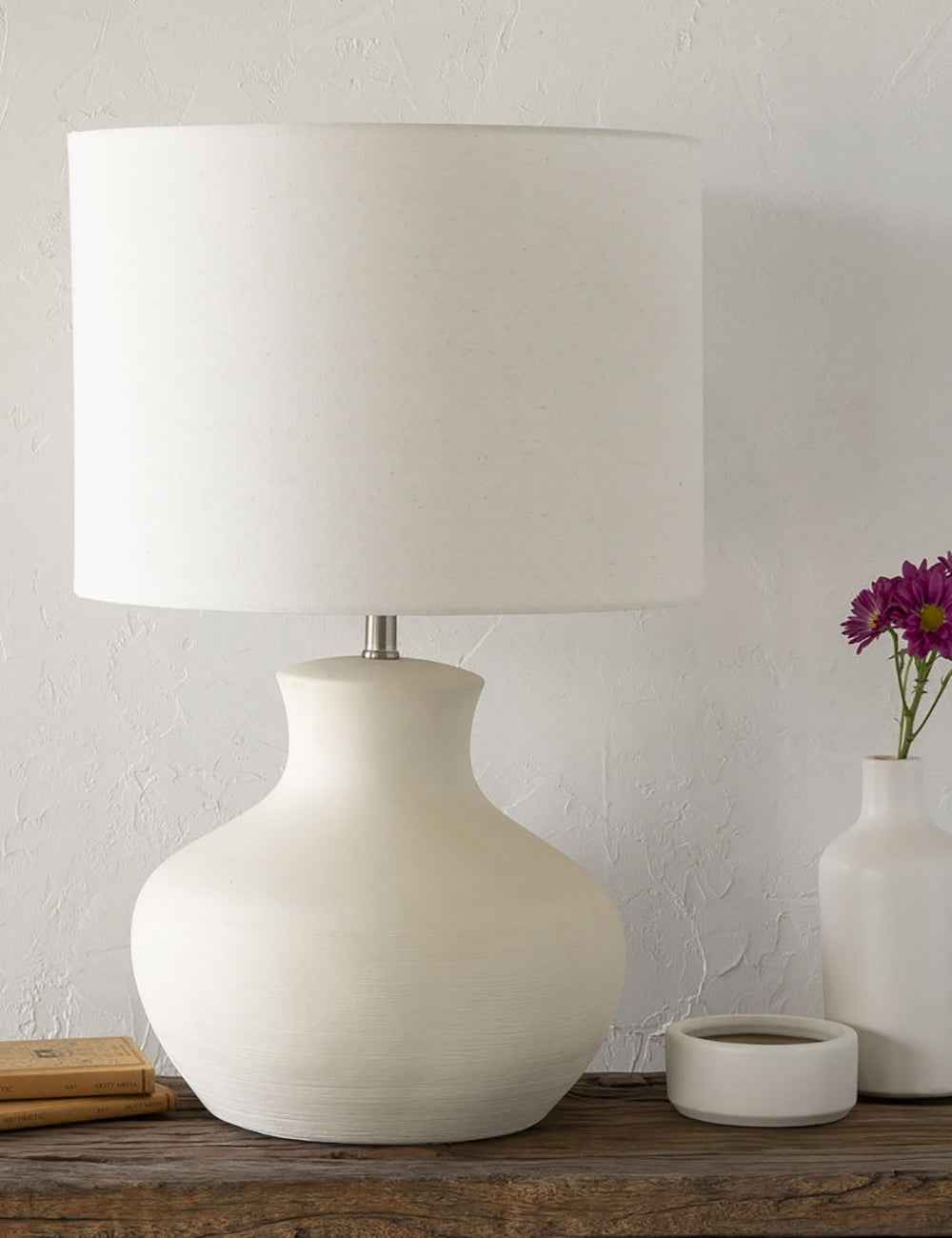 Penta Table Lamp | Matte Glazed Finish, Ceramic Texture