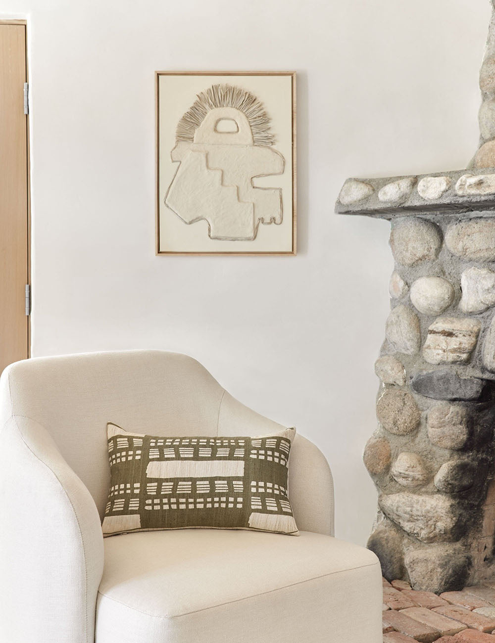 Sage Mosaic Pillow | Rich Green, Textured Design
