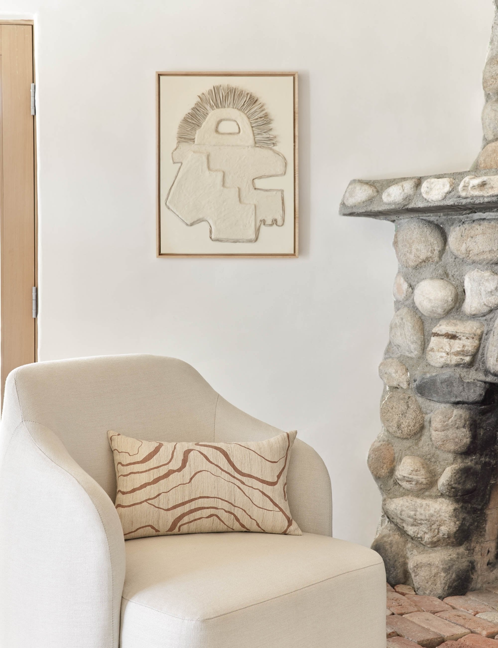Bello Accent Pillow | Raw Silk, Textured Design