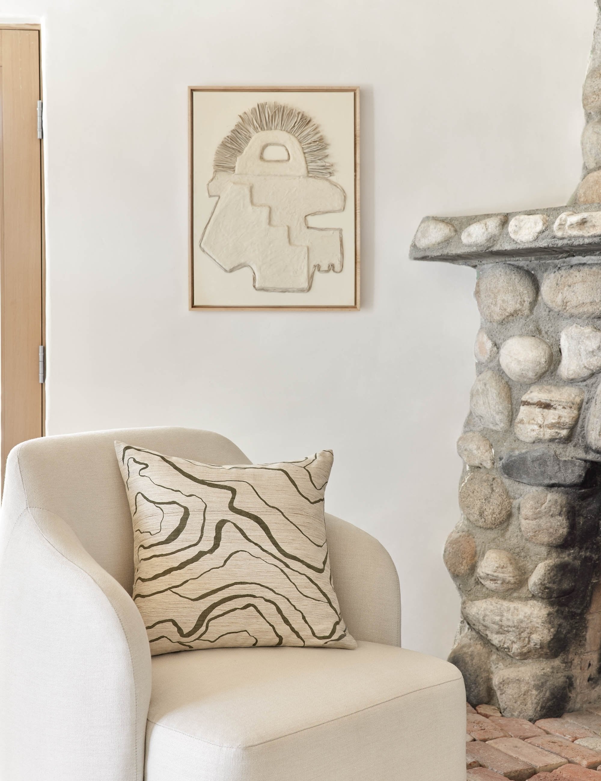 Bello Accent Pillow | Raw Silk, Textured Design
