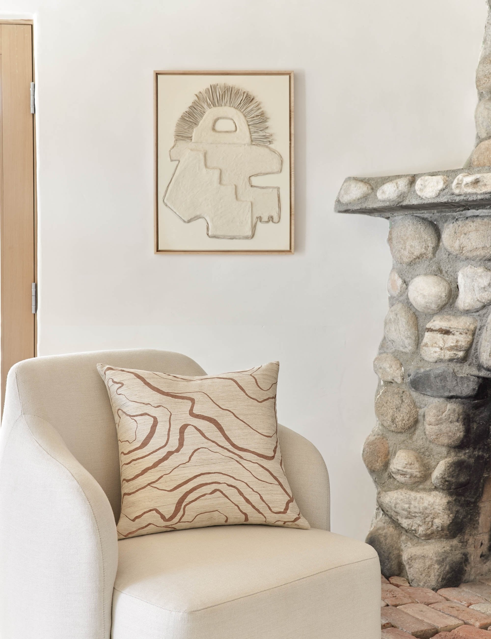 Bello Accent Pillow | Raw Silk, Textured Design