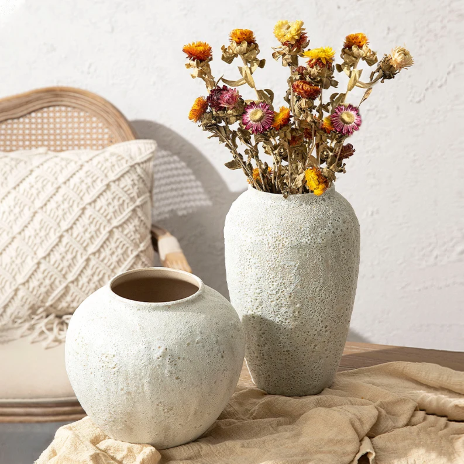 Bela 3-Tiered Ceramic Planters | Nordic Design, Handcrafted Finish