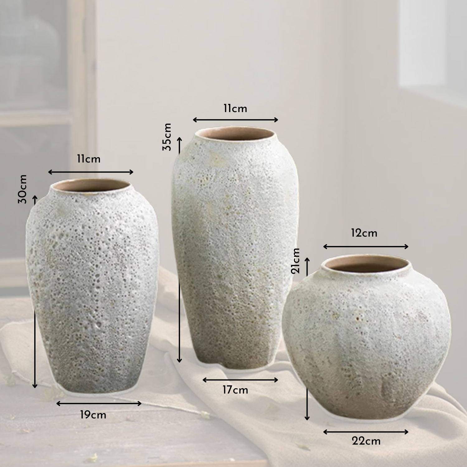 Bela Ceramic Planters Set | Modern Nordic Design, Artisan Finish