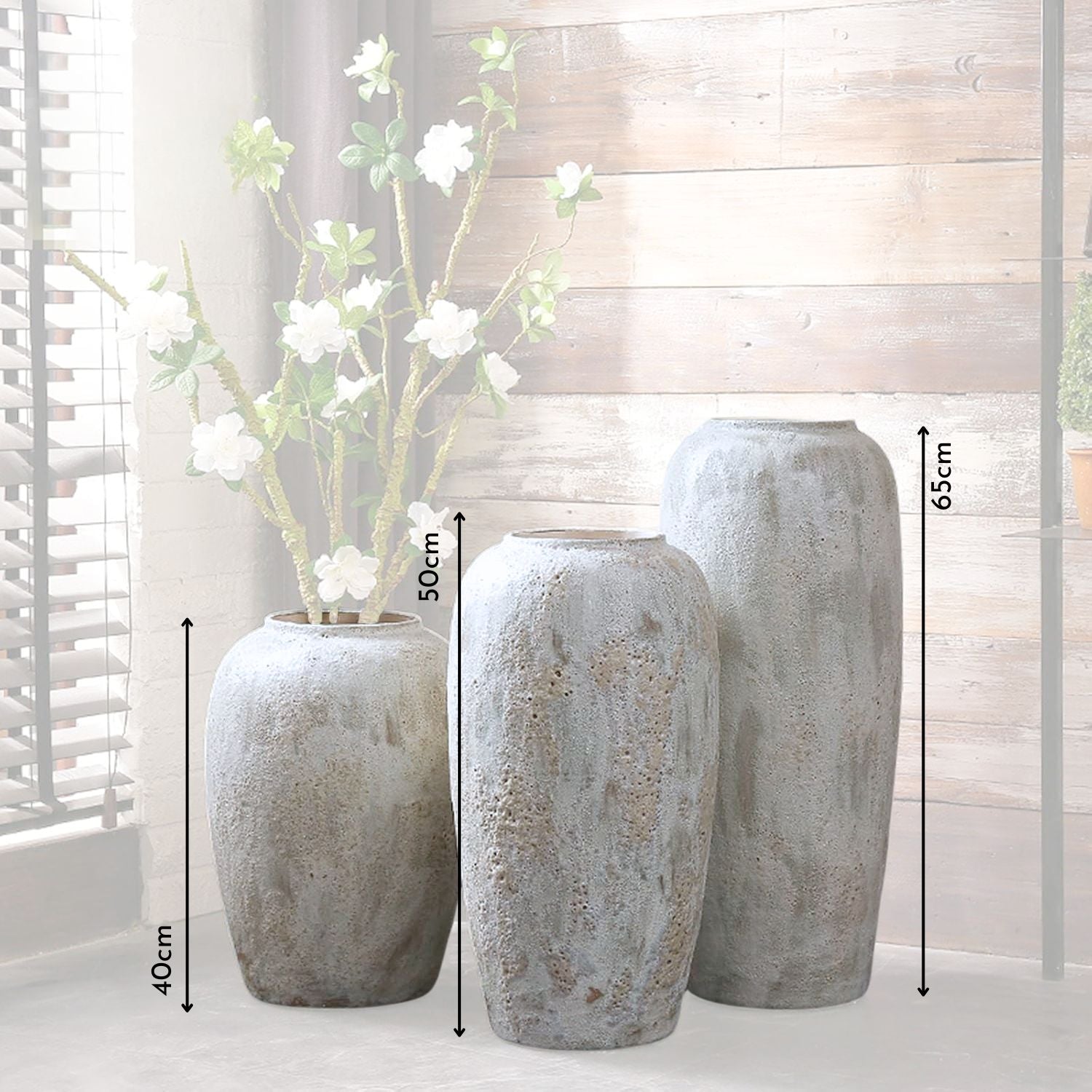 Bela Rustic Ceramic Planters | Handcrafted Nordic Design, Wide Mouth