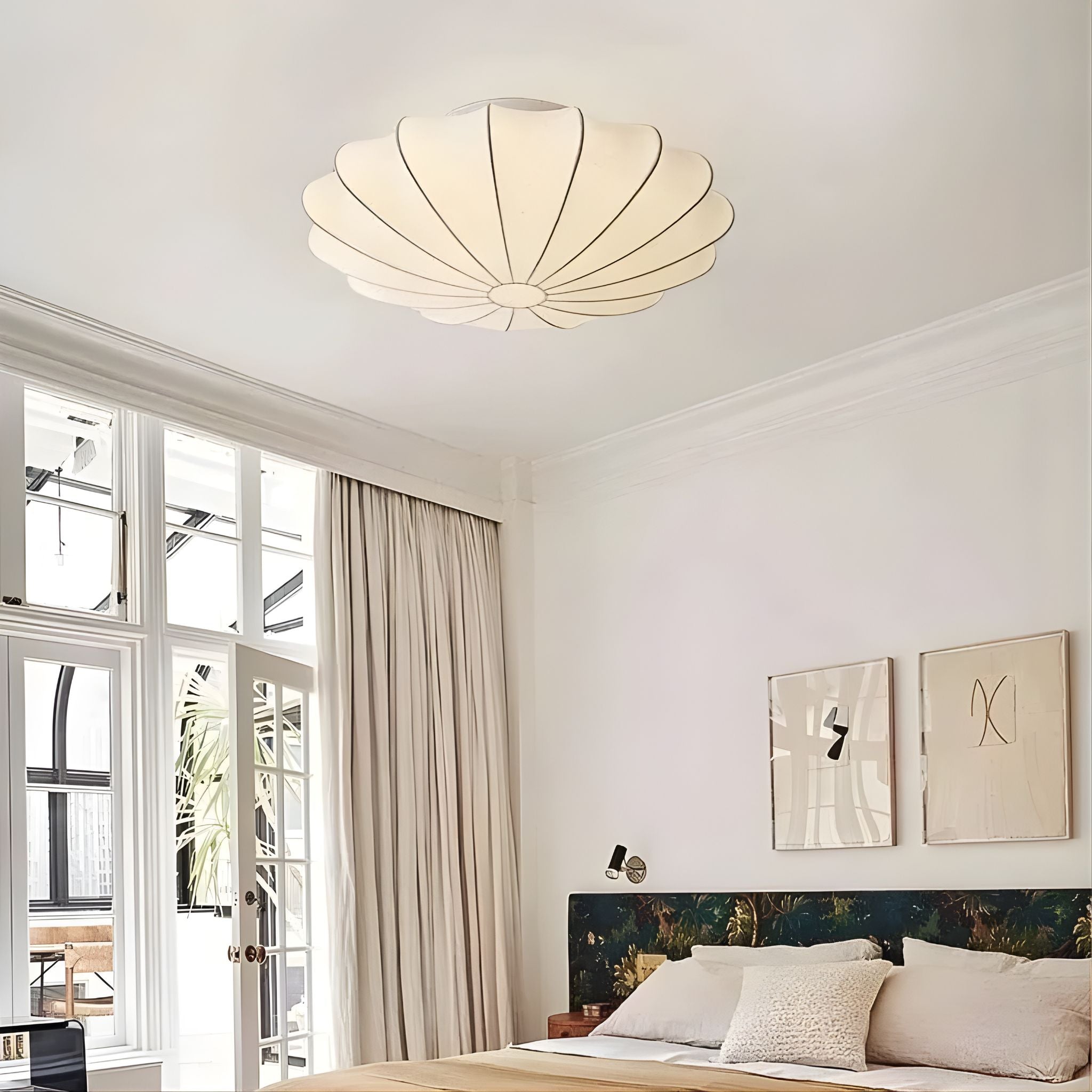 Bello Ceiling Light | Organic White Cocoon Design, Ø51 cm