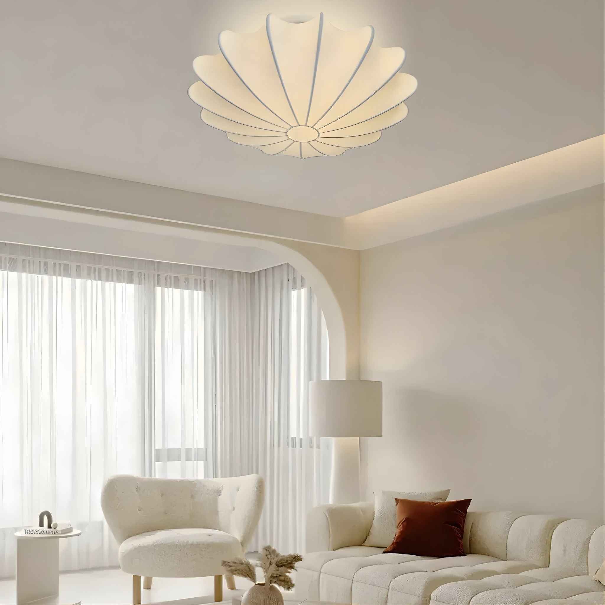 Bello Ceiling Light | Organic White Cocoon Design, Ø51 cm