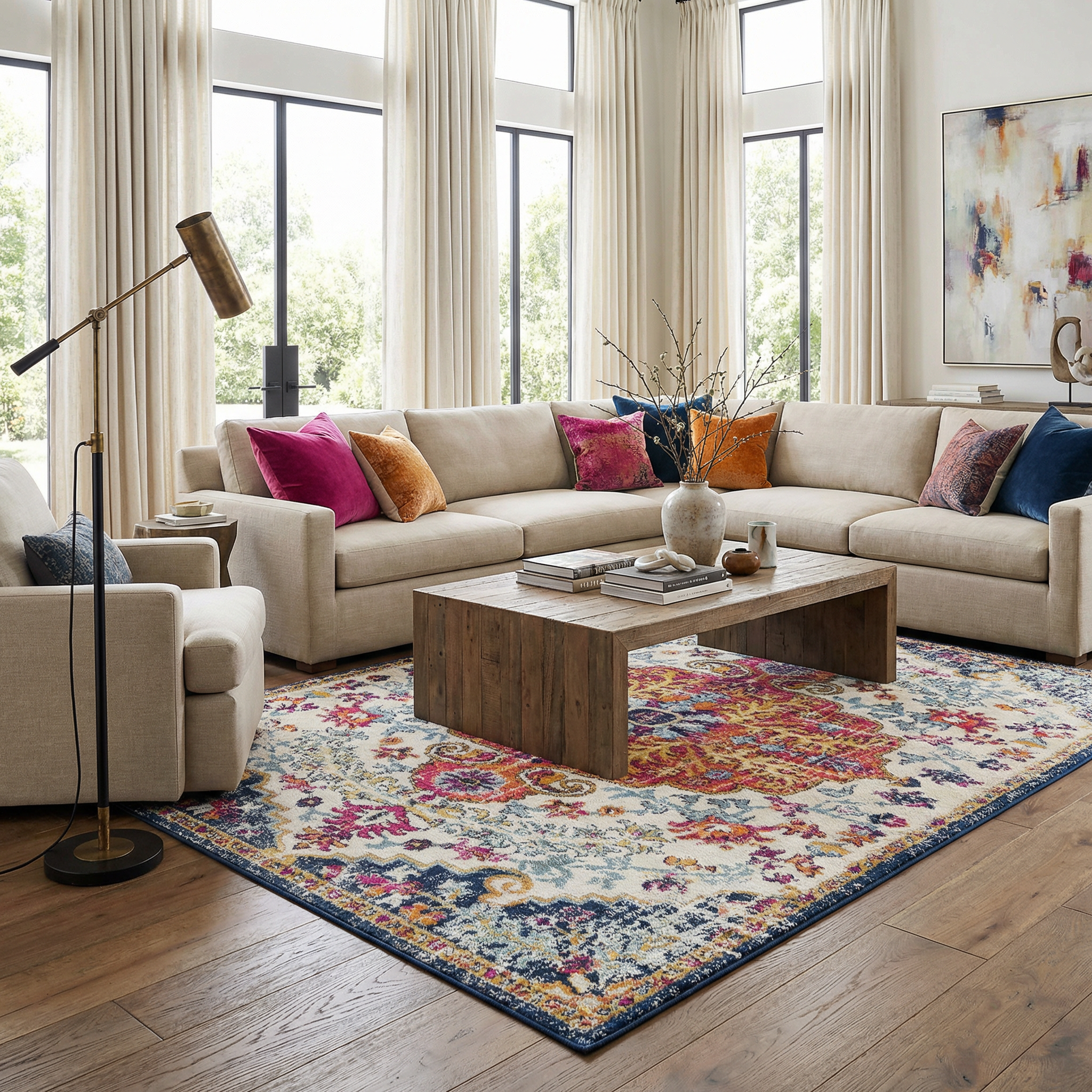 Bela Bodrum Area Rug  Machine Woven, Medium Pile  Burnt Orange