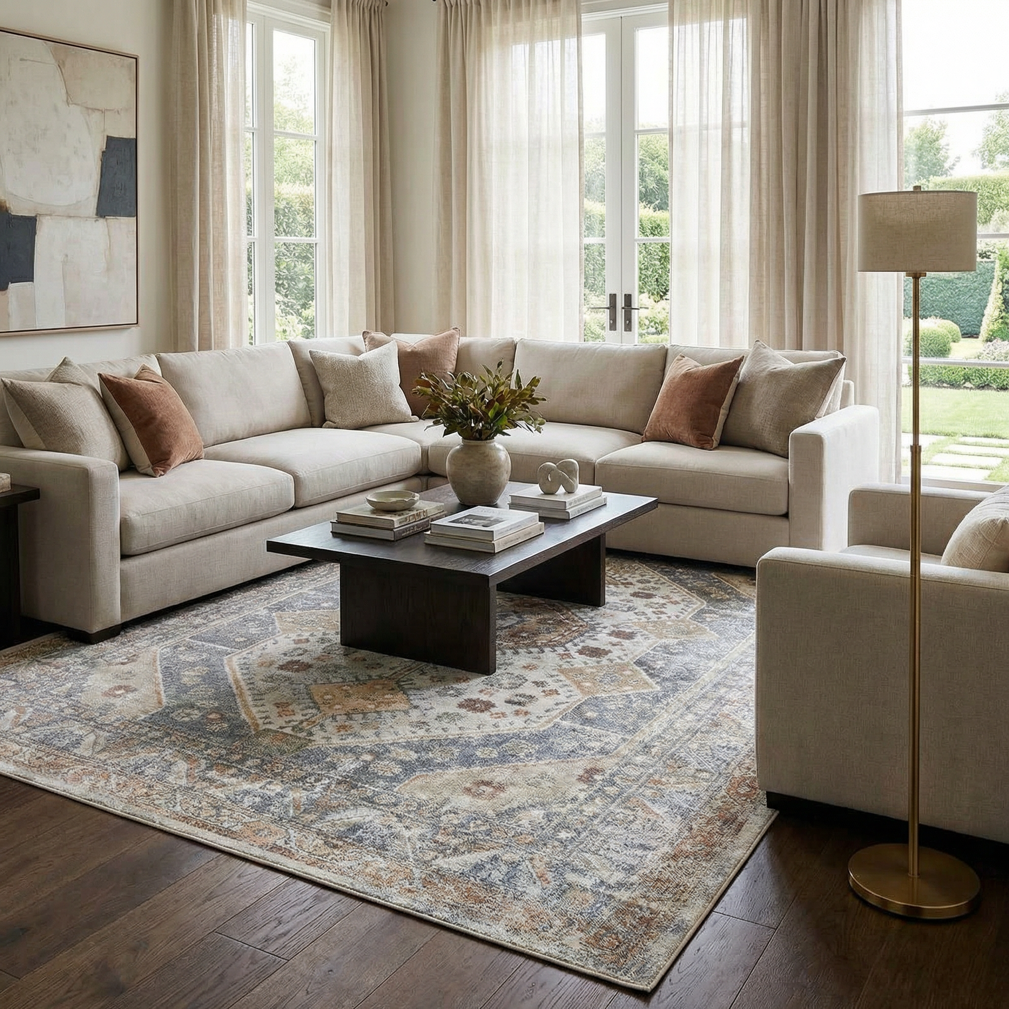 Alera Washable Rug  Machine Woven  Traditional Style
