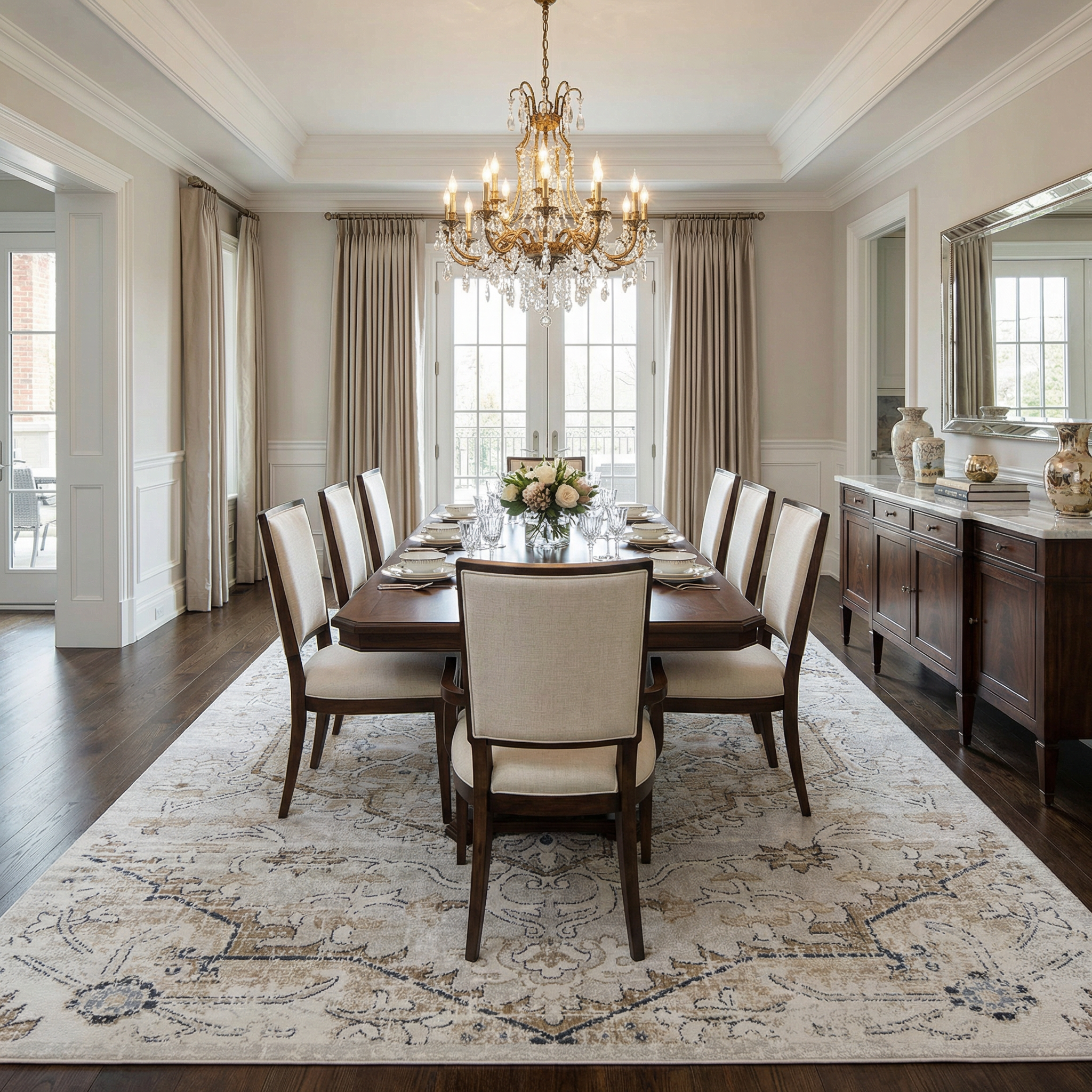 Mara Area Rug  Traditional Machine-Woven  100% Polypropylene