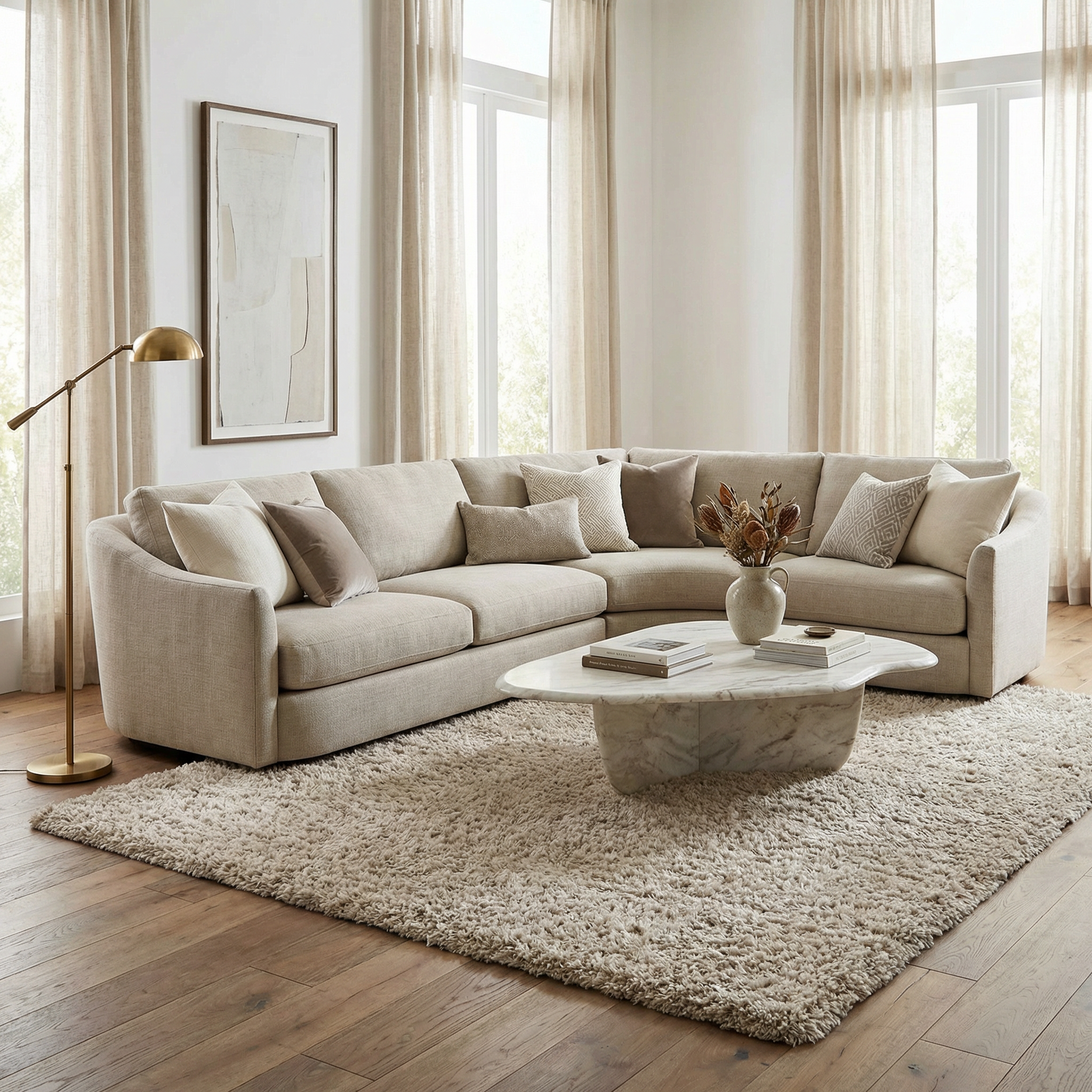 Sierra Shag Rug  Plush Pile  100% Polyester  Medium Gray