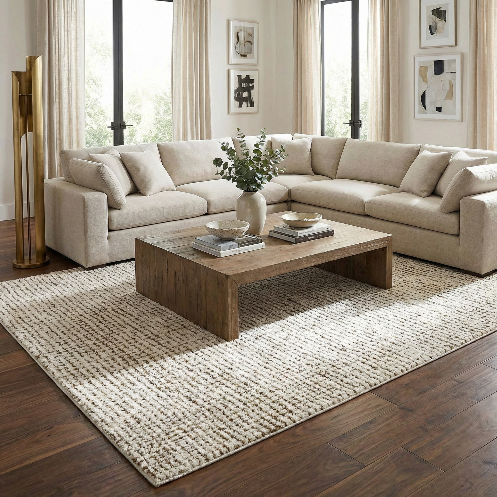 Bela Area Rug  High Pile, Machine Woven Polyester, Contemporary