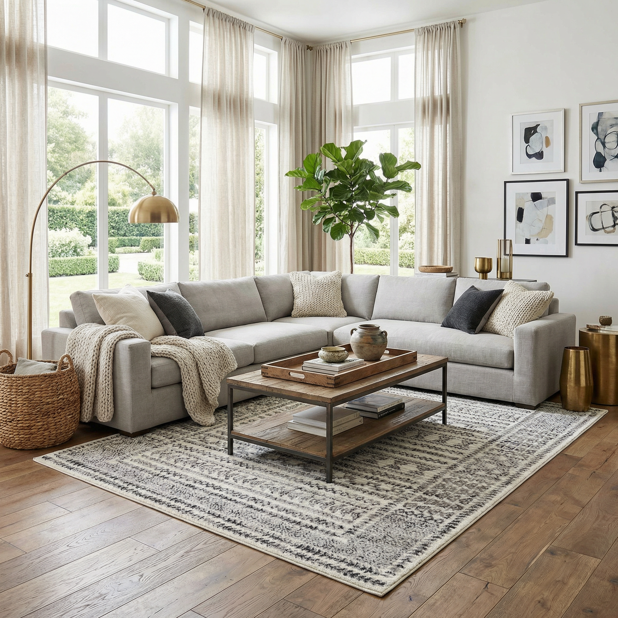 Grayson Area Rug  Machine Woven  Transitional Style  Medium Pile