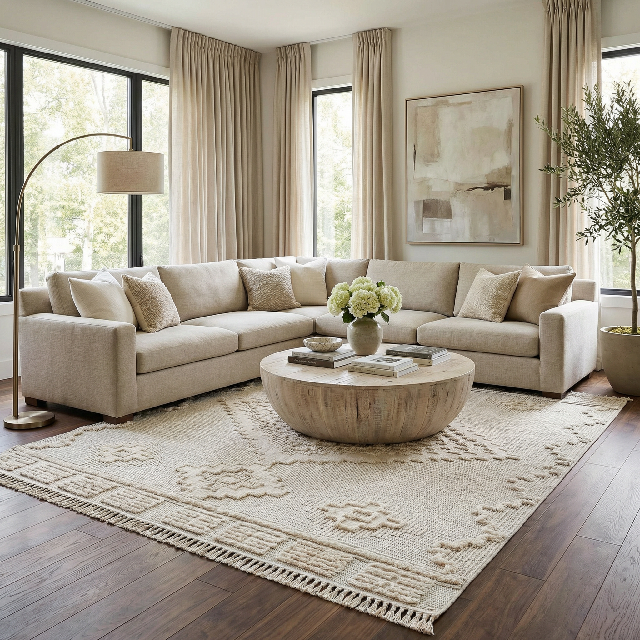 Rivo High-Low Rug  Machine Woven  Transitional Bohemian Style