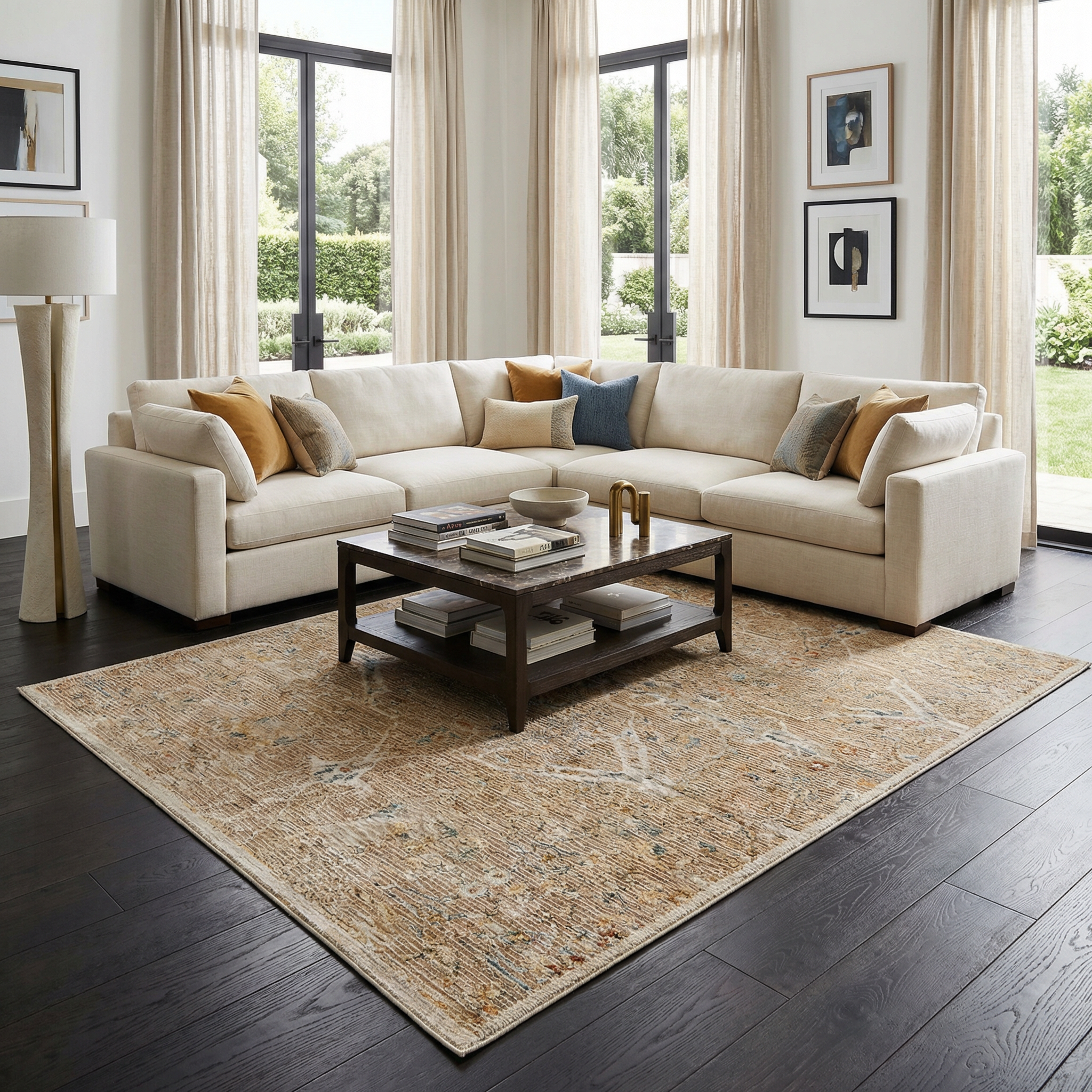Bela Area Rug  Medium Pile, 100% Polyester, Traditional Style