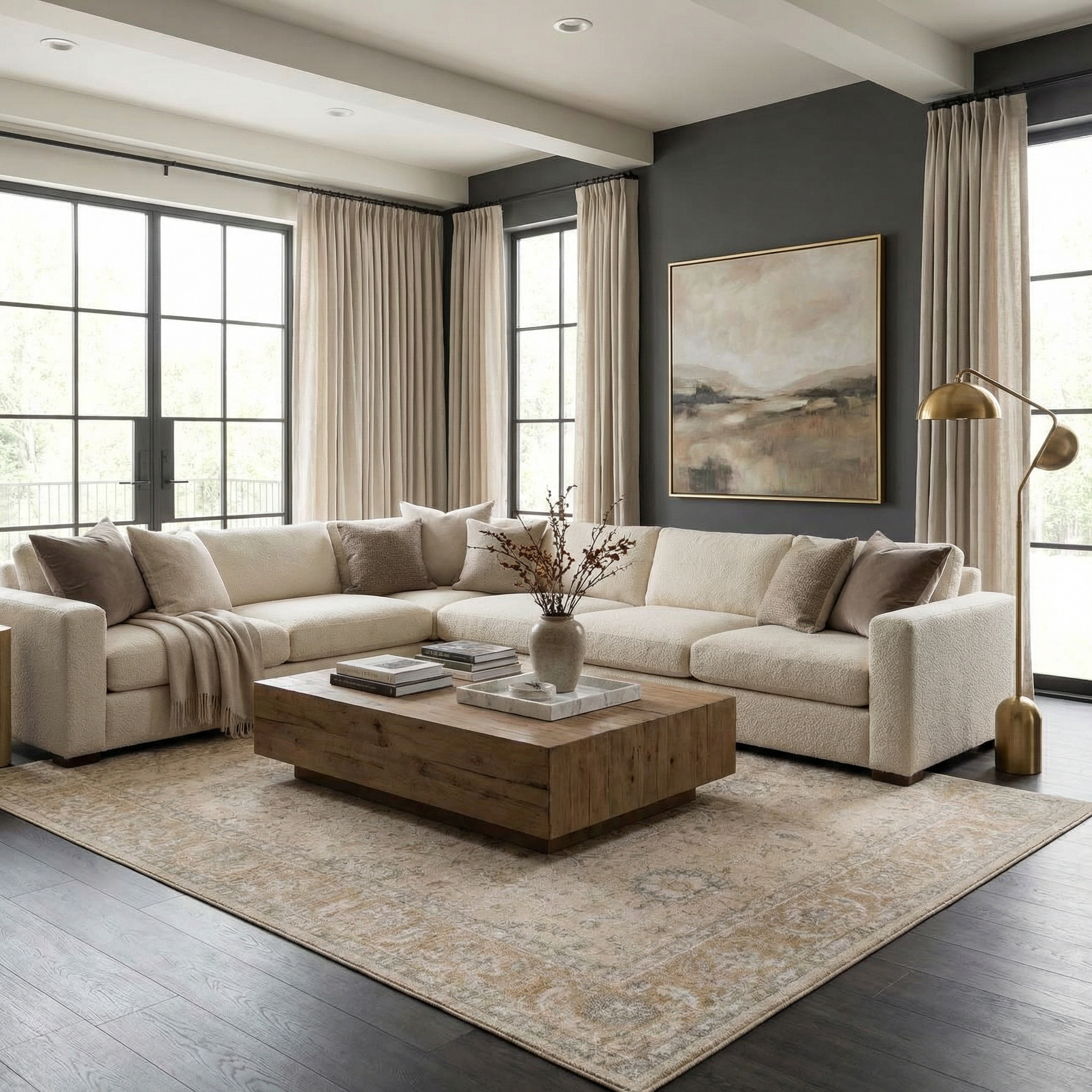 Bela Luxe Area Rug  Machine Woven, Medium Pile, Traditional Style