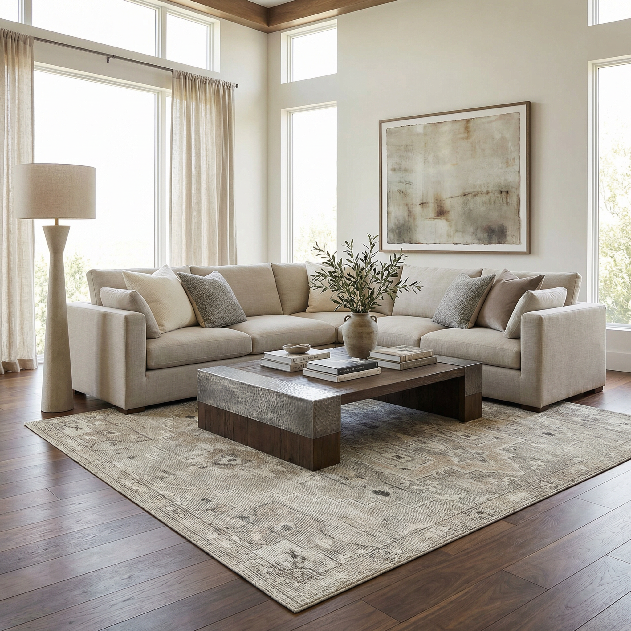 Bela Area Rug  Vintage Medallion Pattern, Machine Woven