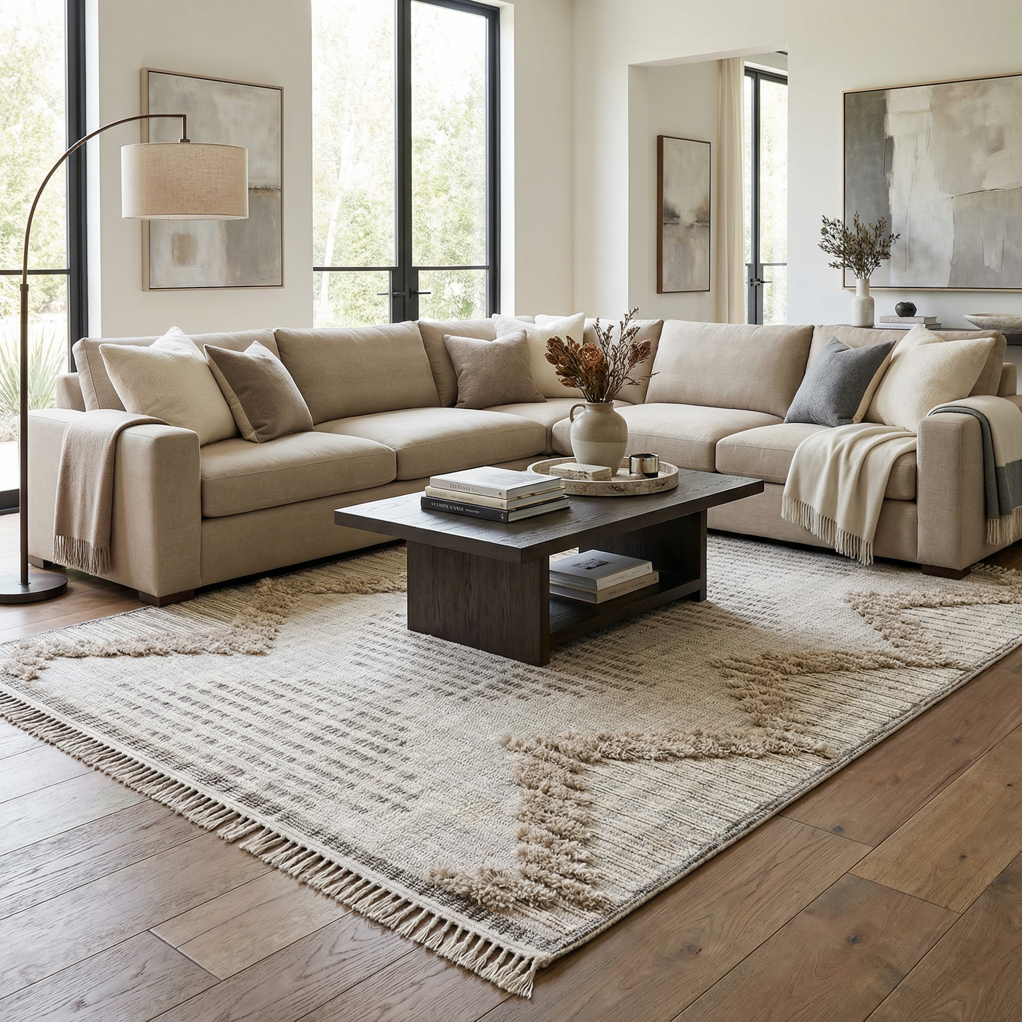 Milo High-Low Rustic Rug  Machine Woven  100% Polyester