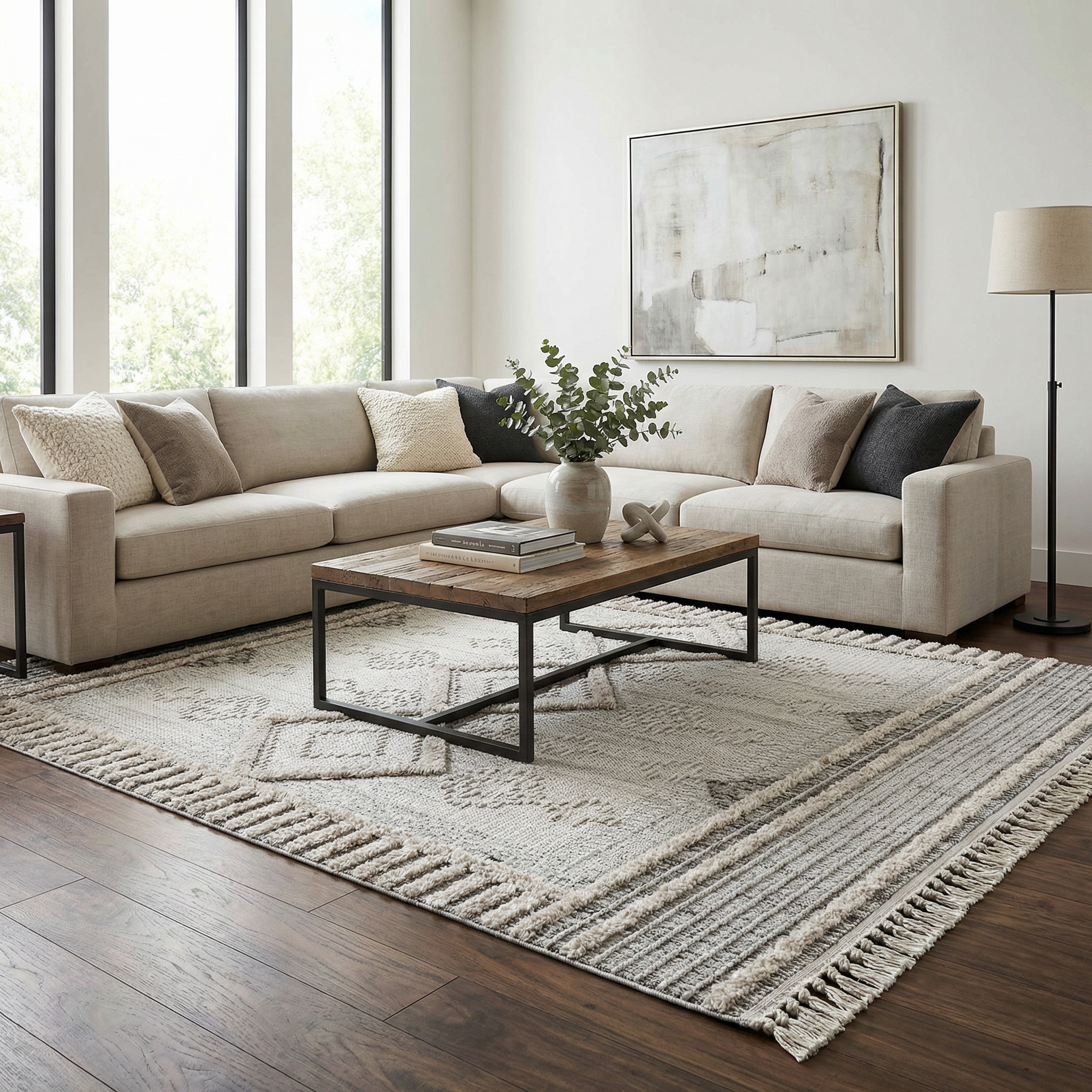 Amara High-Low Rug  Machine Woven  100% Polyester  Transitional