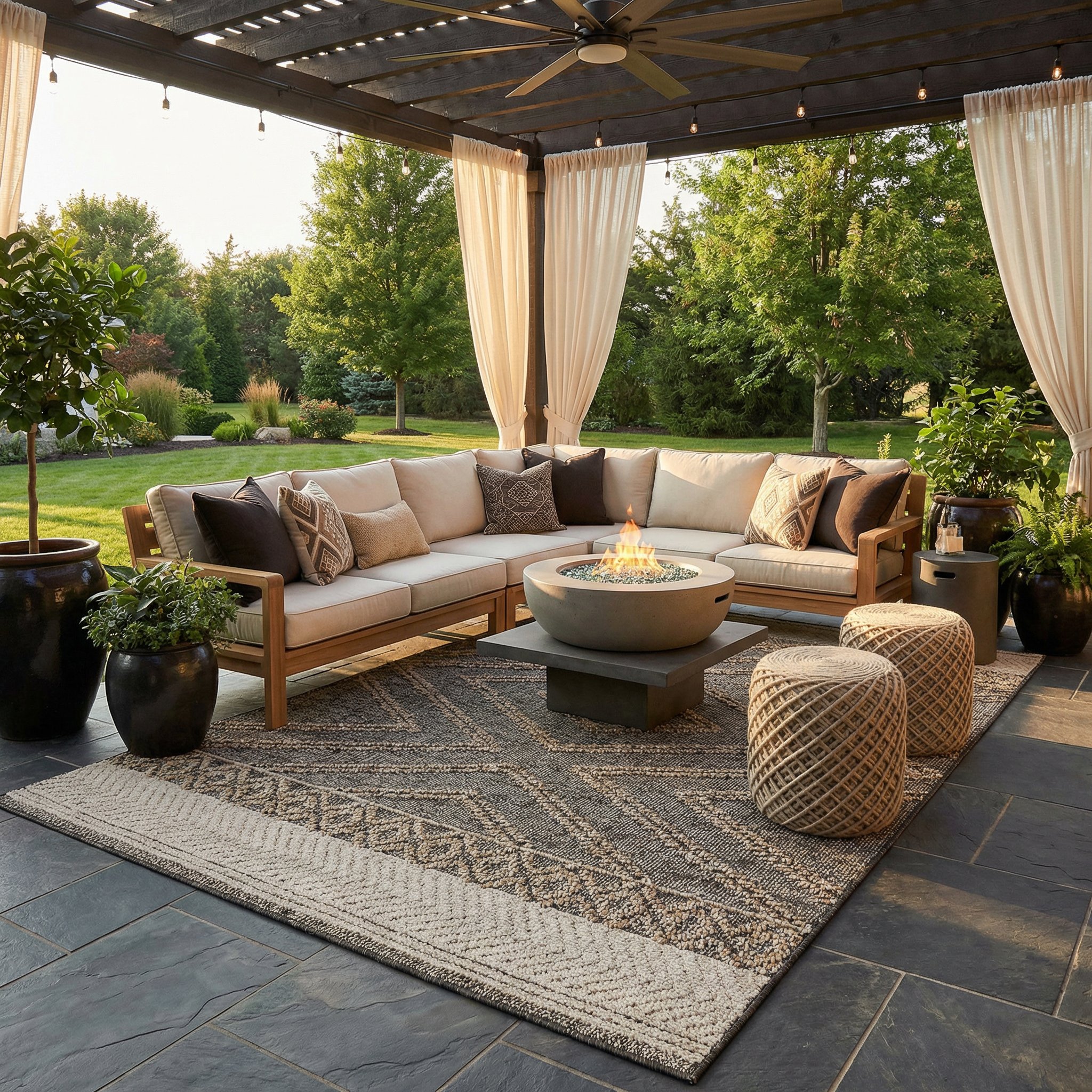 Bela Outdoor Area Rug  Machine Woven, 100% Polypropylene
