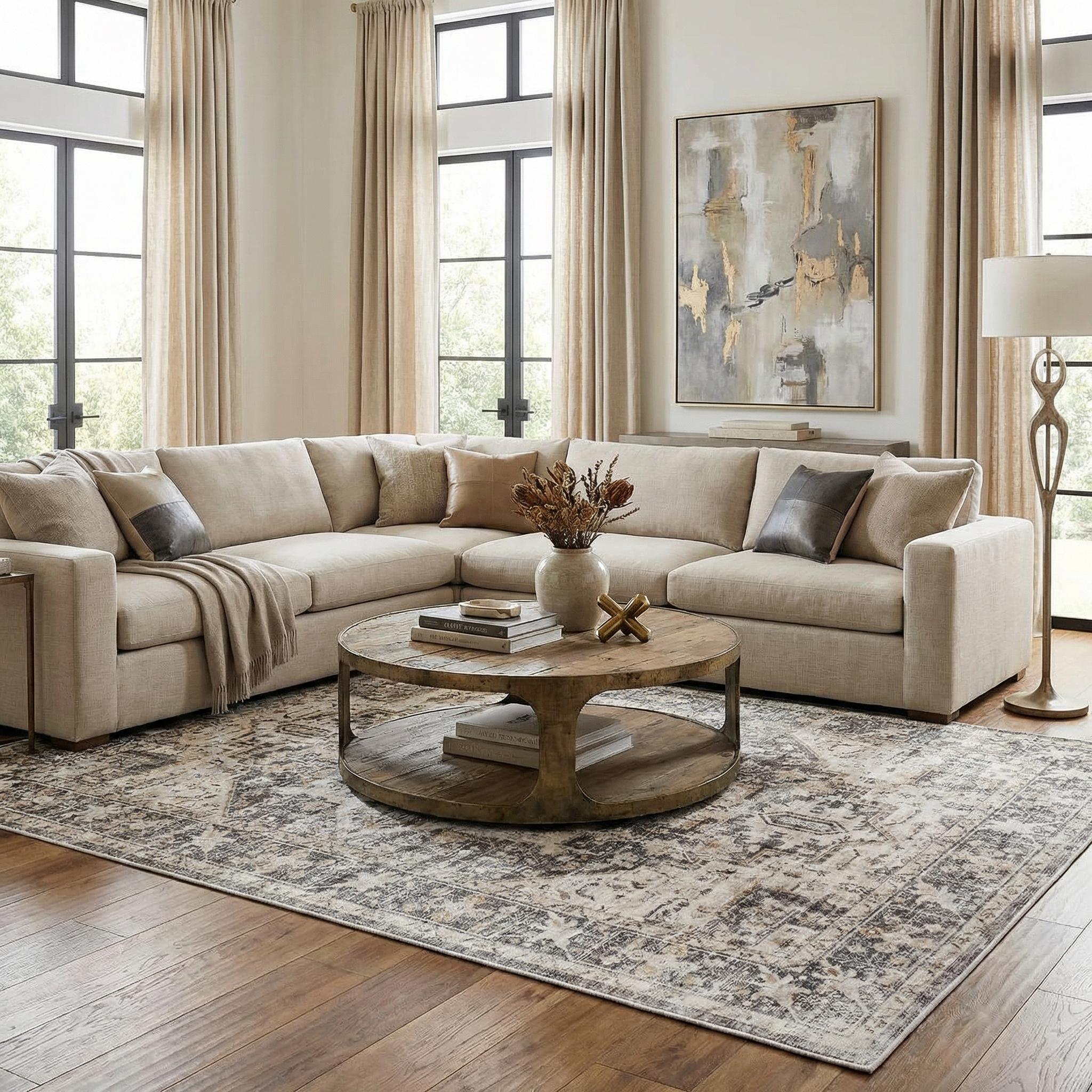 Bela Washable Area Rug  Low Pile  Machine Woven Polyester