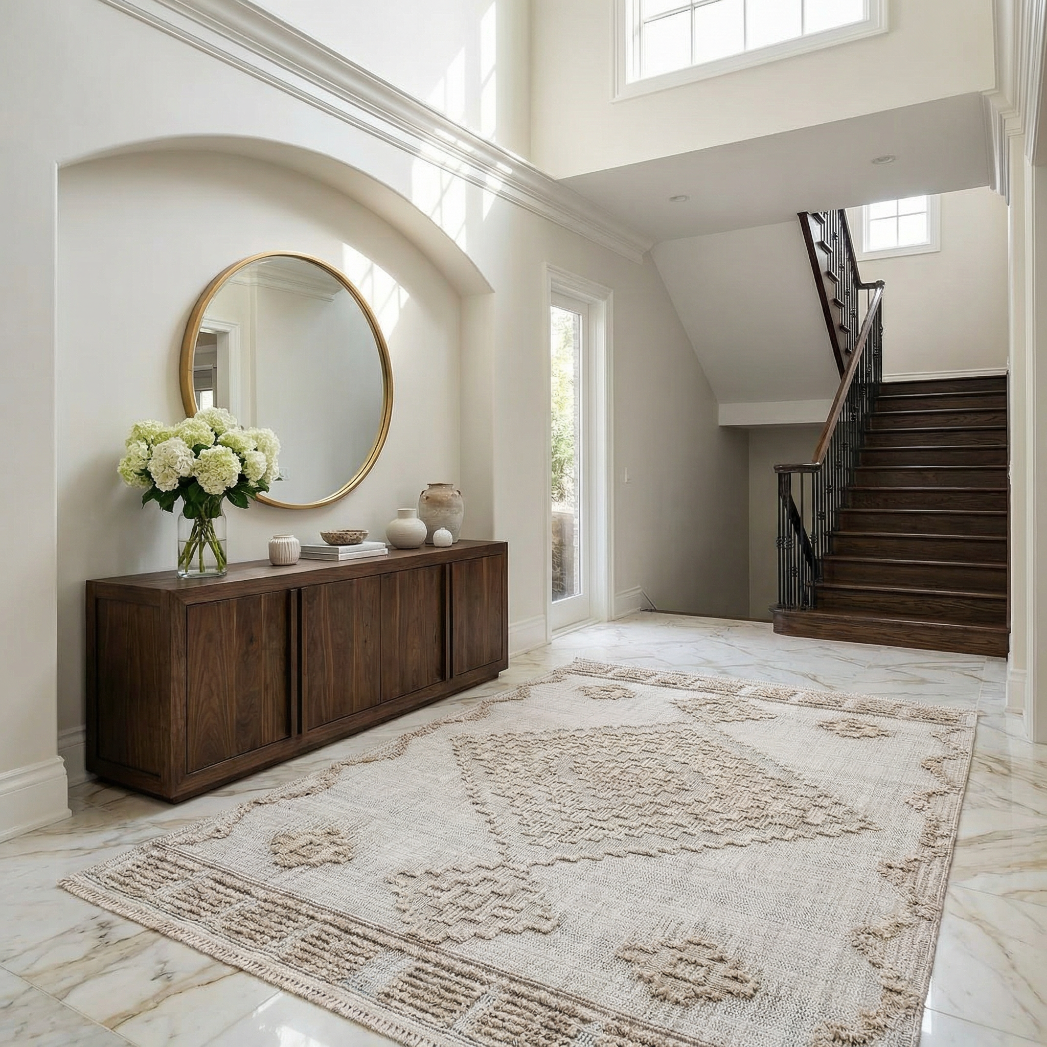 Aero Ampusungan Area Rug  High Pile  Transitional Bohemian Design