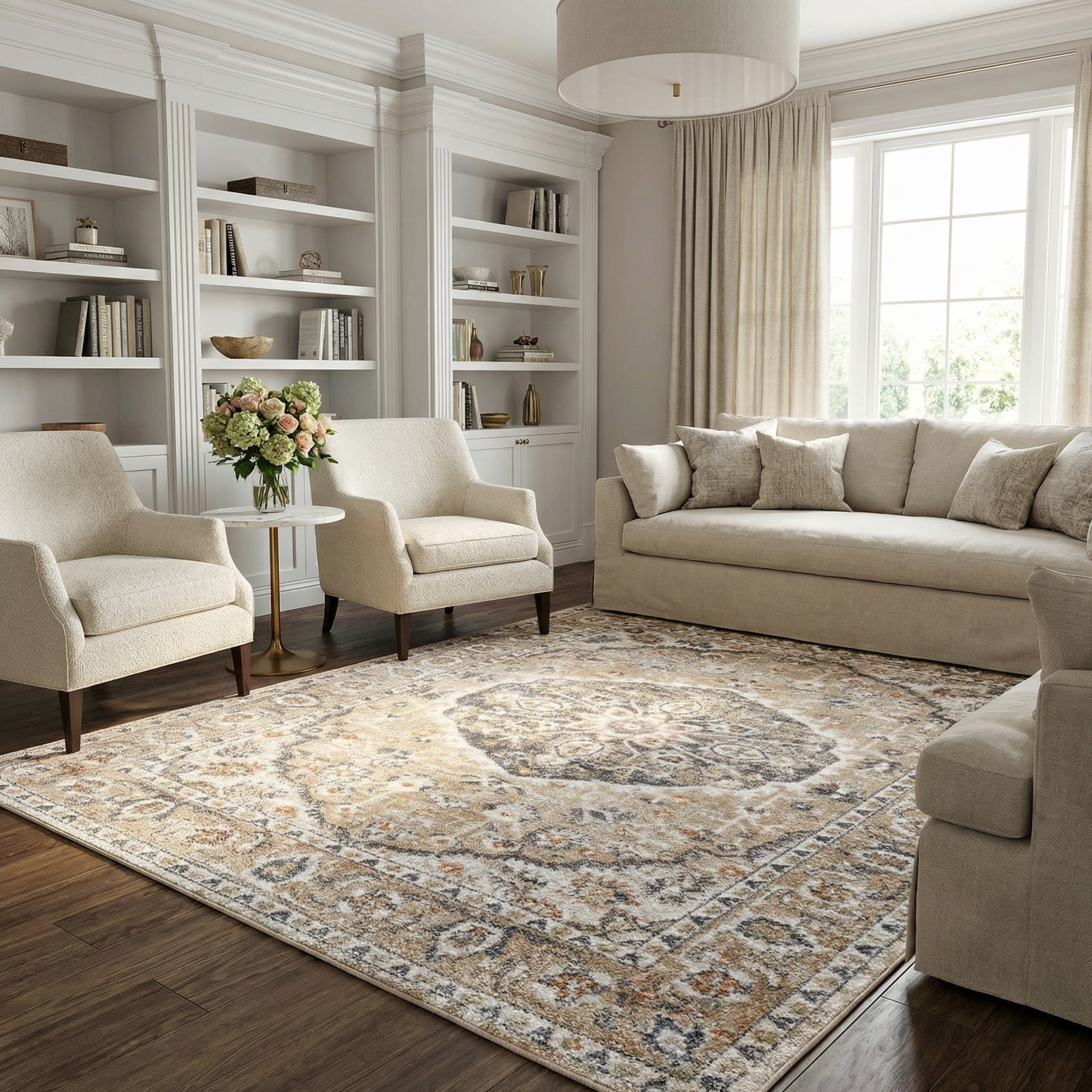Bela Washable Rug  Medium Pile  100% Polyester  Traditional Style