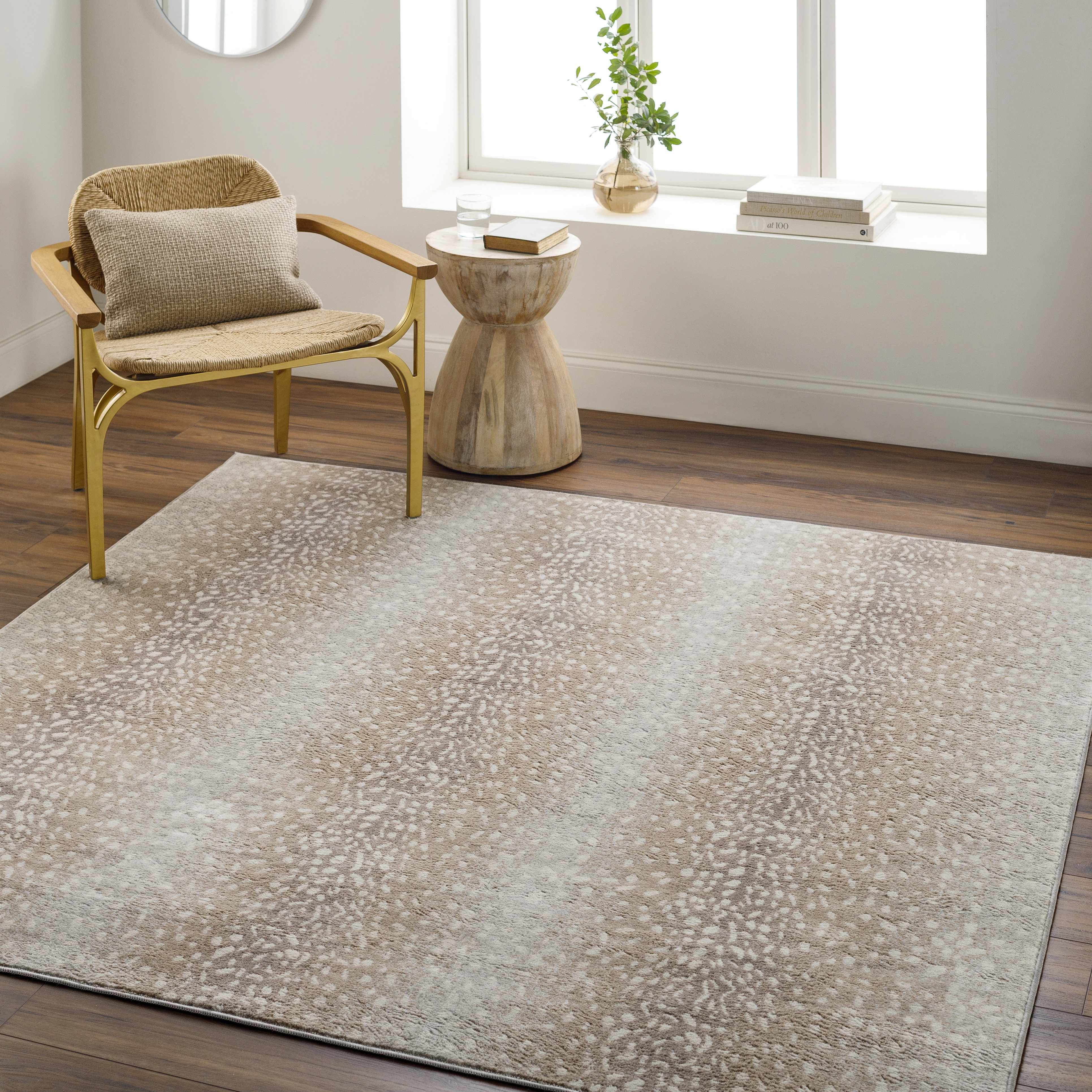 Bela Leopard Print Rug  Medium Pile, 100% Polypropylene