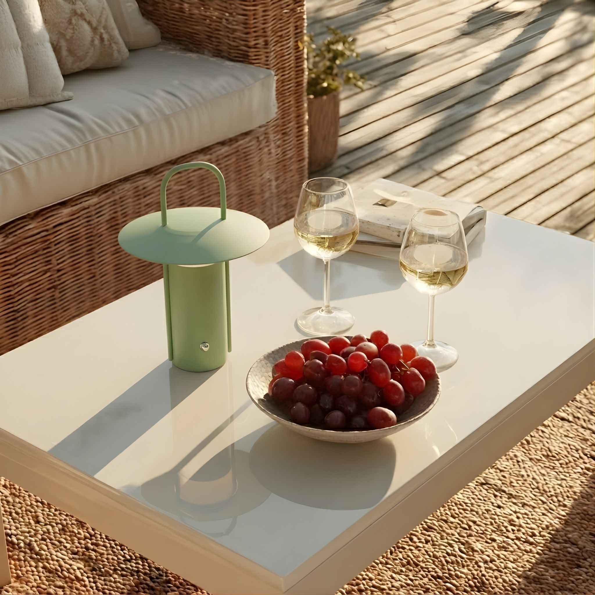 Ponto Portable Table Lamp | Wireless & Dimmable Green Design