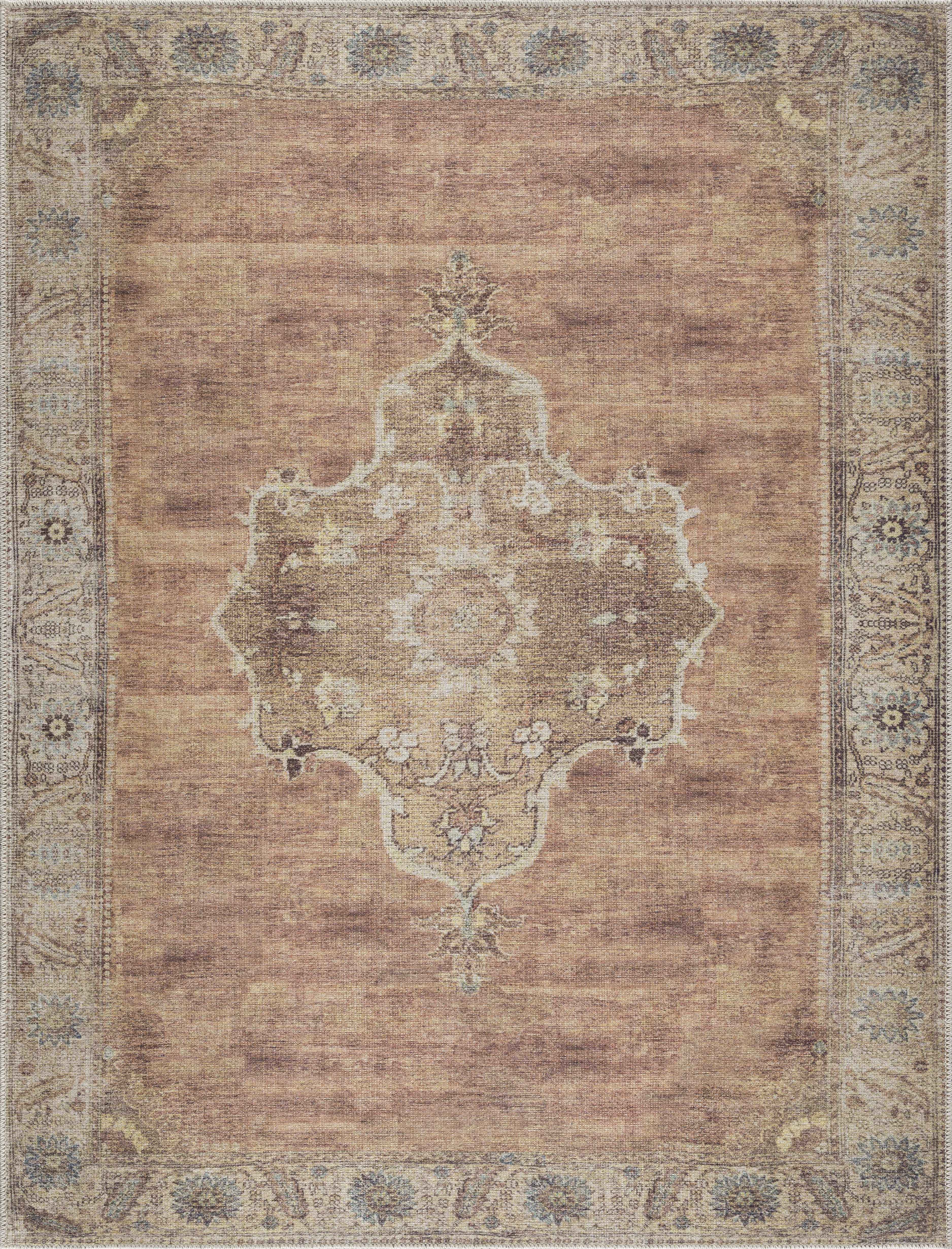 Pavo Washable Area Rug  Machine Woven Chenille-Polyester