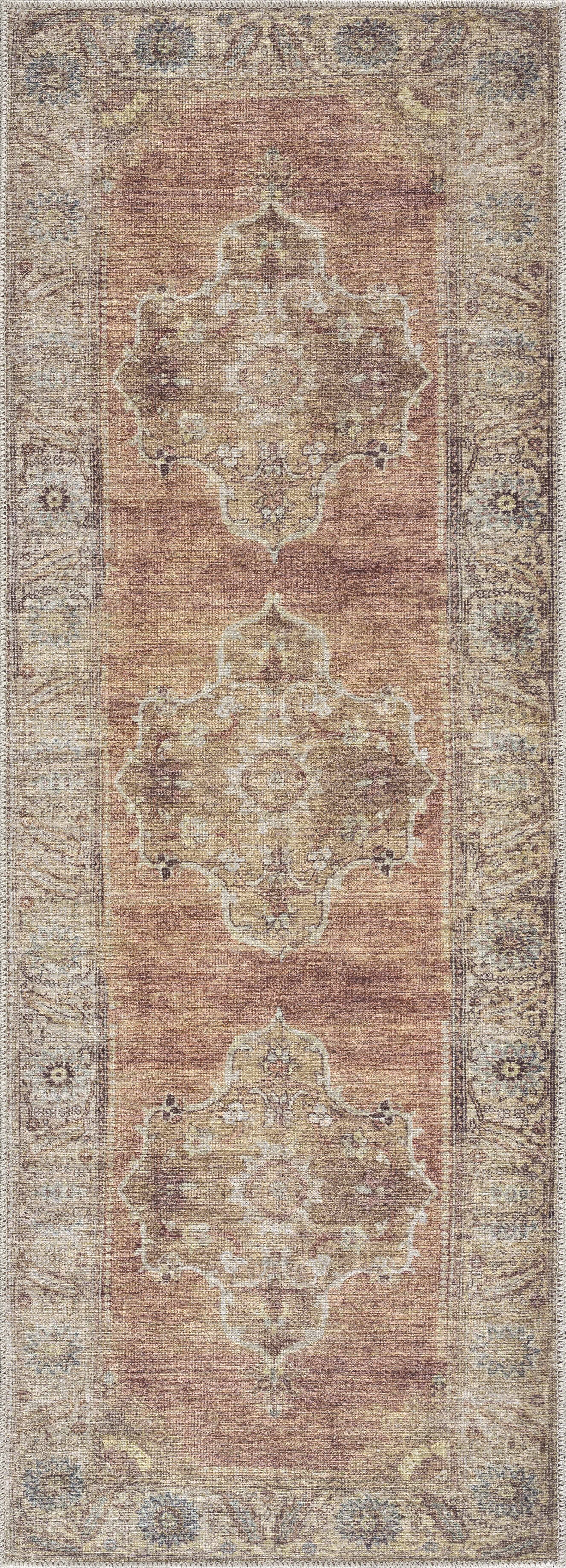 Pavo Washable Area Rug  Machine Woven Chenille-Polyester