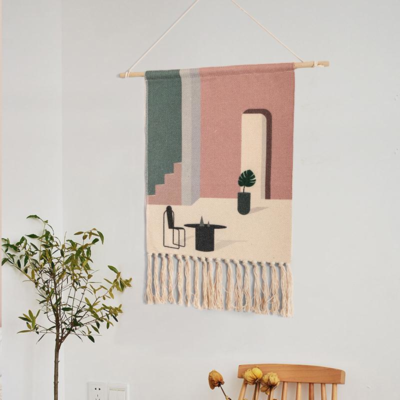 Aurelia Wandtapijt | Handgeweven Katoen, Geometrisch Design