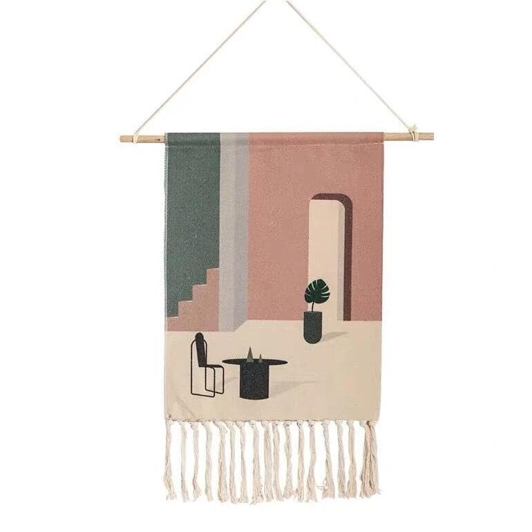 Aurelia Wandtapijt | Handgeweven Katoen, Geometrisch Design