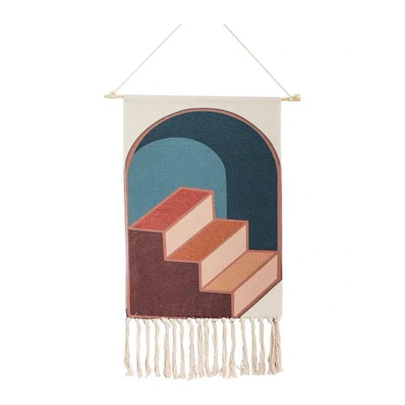 Aurelia Wandtapijt | Handgeweven Katoen, Geometrisch Design