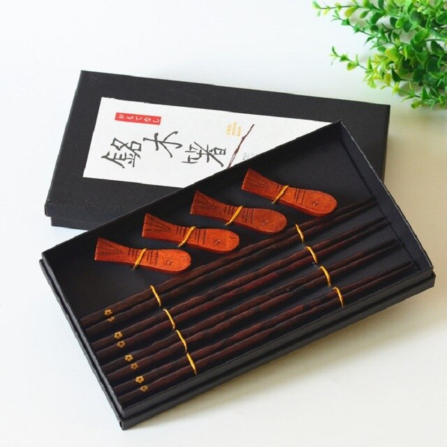 Bento Hashi Oki Set | Handgemaakt Hout, Luxe Eetstokjes & Houders