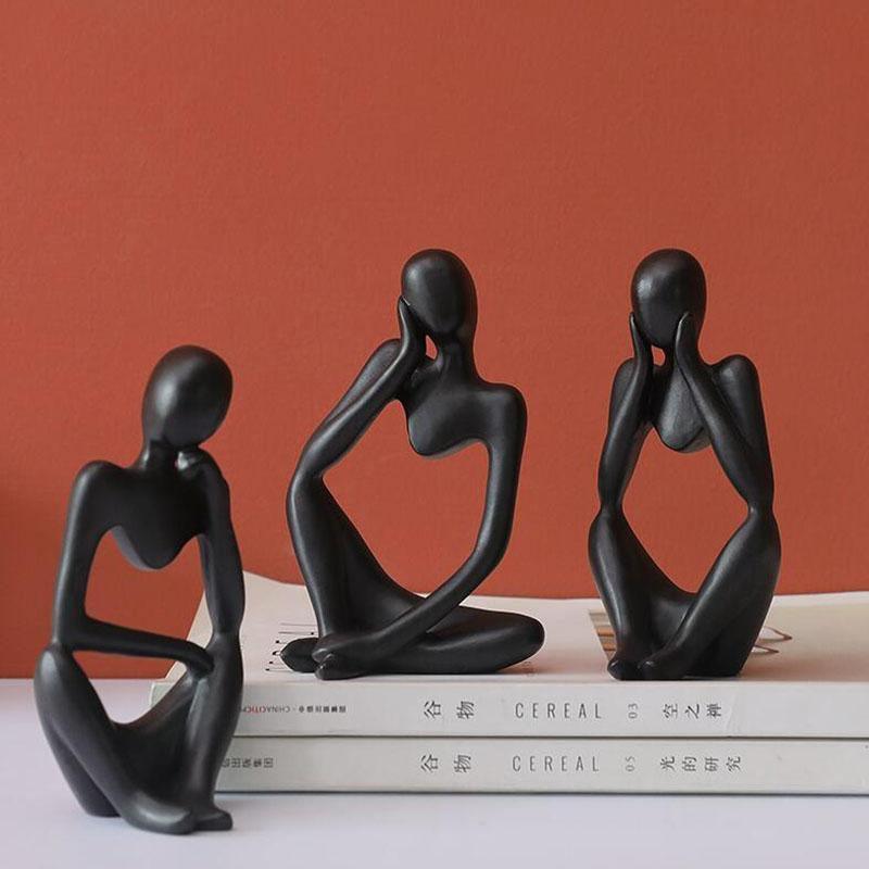 Mente Sculptuur | Abstracte Denker, Duurzaam Hars