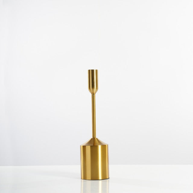 Bela Candle Holders | Luxe Gouden Metaal, Verschillende Maten