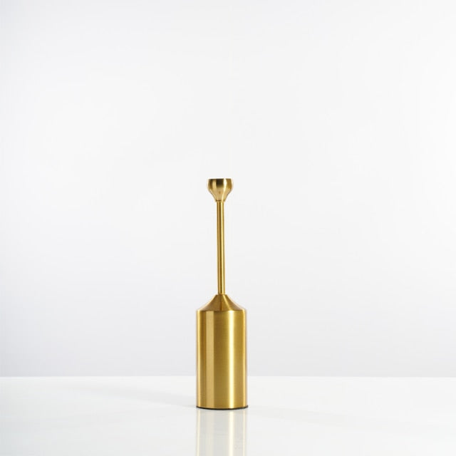 Bela Candle Holders | Luxe Gouden Metaal, Verschillende Maten