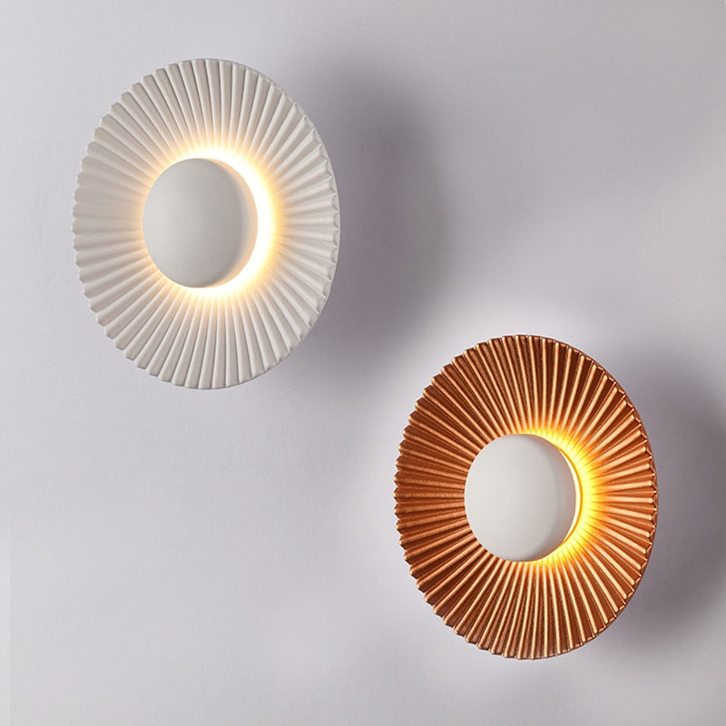 Bask SunRay Wall Lamp | Modern Metallic Design, Soft Ambient Glow