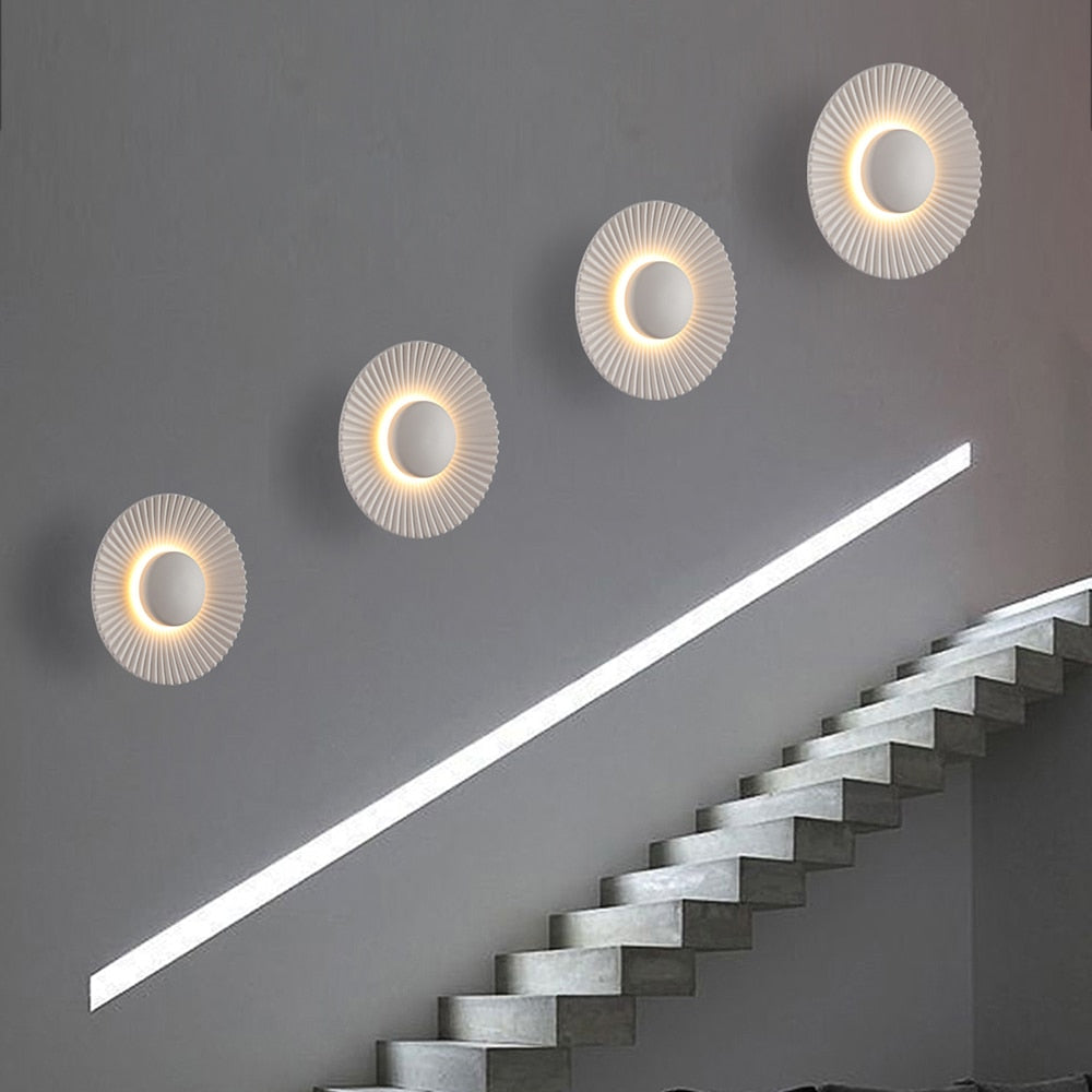 Bask SunRay Wall Lamp | Modern Metallic Design, Soft Ambient Glow